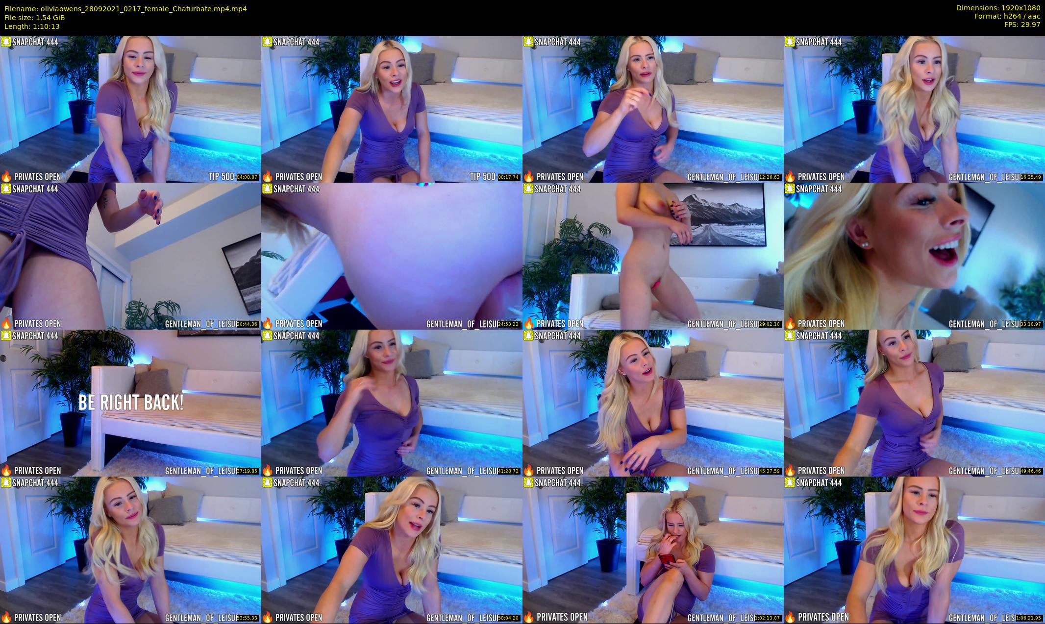 oliviaowens — 71 minute Chaturbate female cam show recording, 1080p, Sep 28, 2021