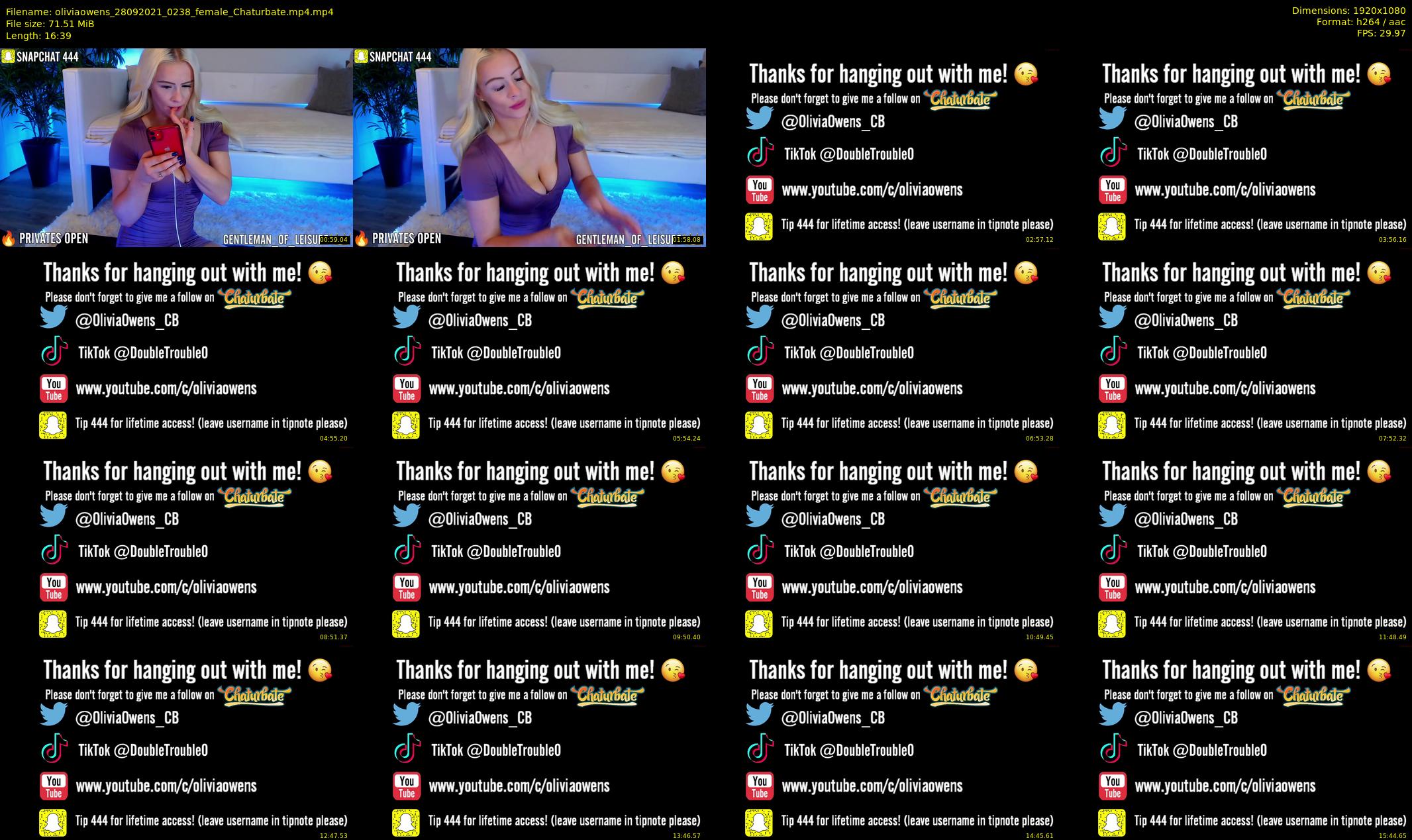 oliviaowens — 17 minute Chaturbate female cam show recording, 1080p, Sep 28, 2021