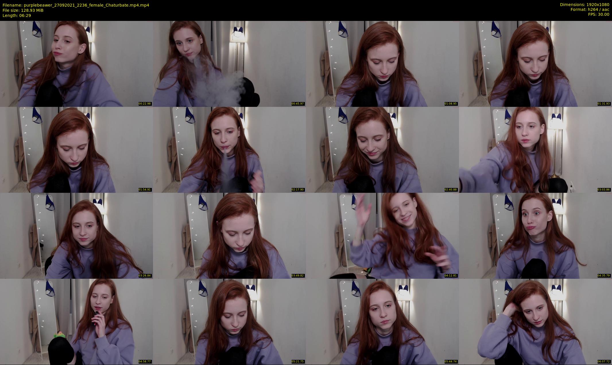 purplebeawer — 7 minute Chaturbate female cam show recording, 1080p, Sep 27, 2021
