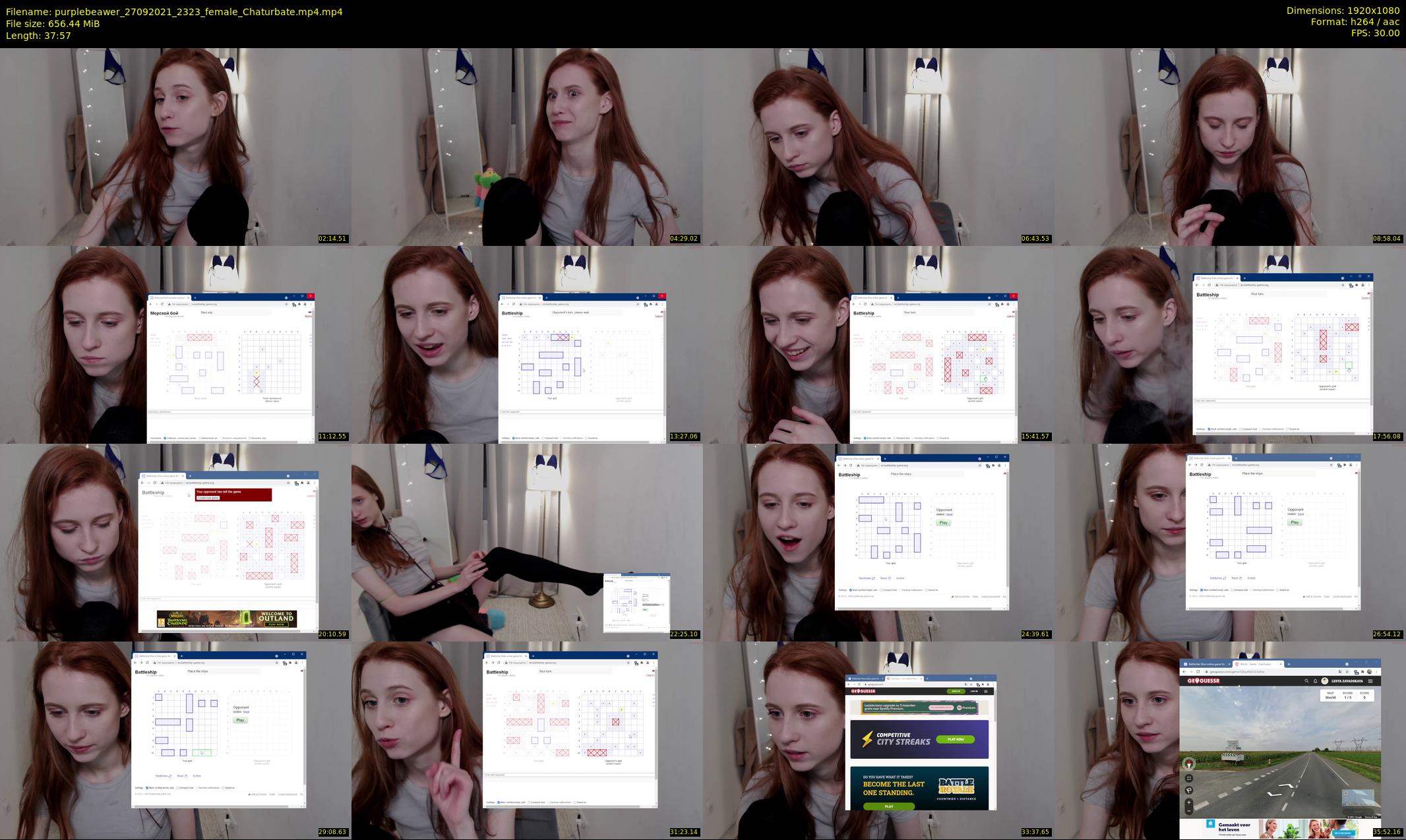 purplebeawer — 38 minute Chaturbate female cam show recording, 1080p, Sep 27, 2021