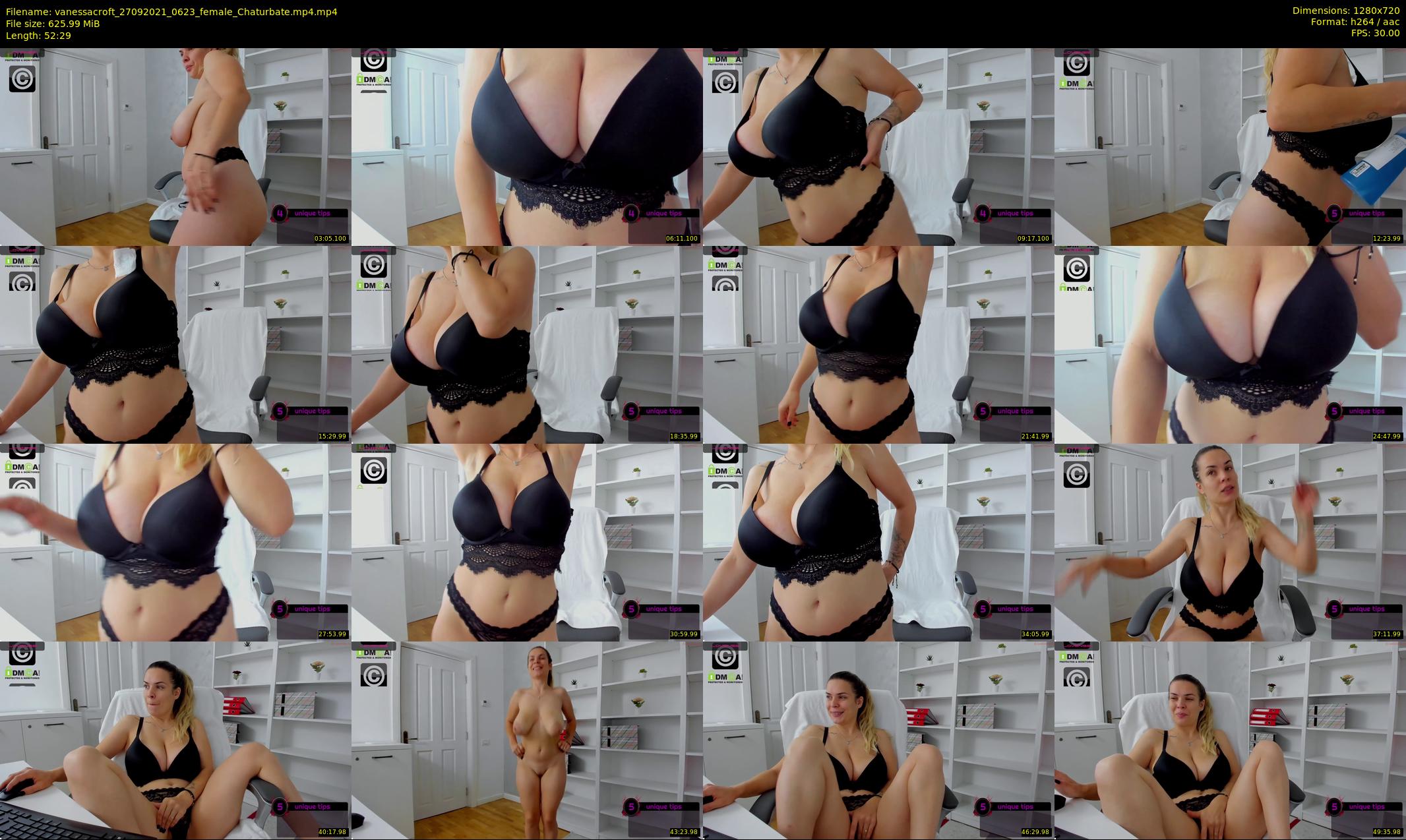 vanessacroft — 53 minute Chaturbate female cam show recording, 720p, Sep 27, 2021