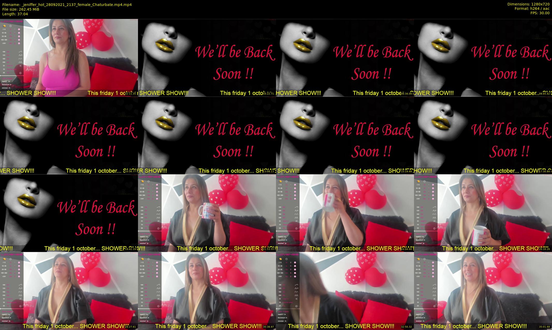 _jeniffer_hot — 38 minute Chaturbate female cam show recording, 720p, Sep 28, 2021