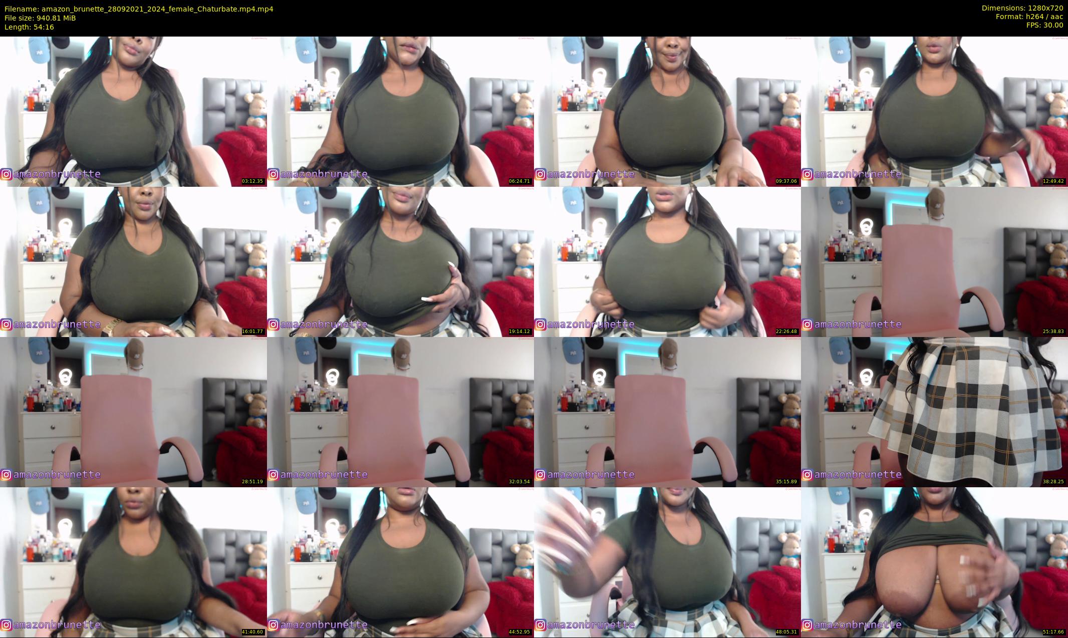 amazon_brunette — 55 minute Chaturbate female cam show recording, 720p, Sep 28, 2021