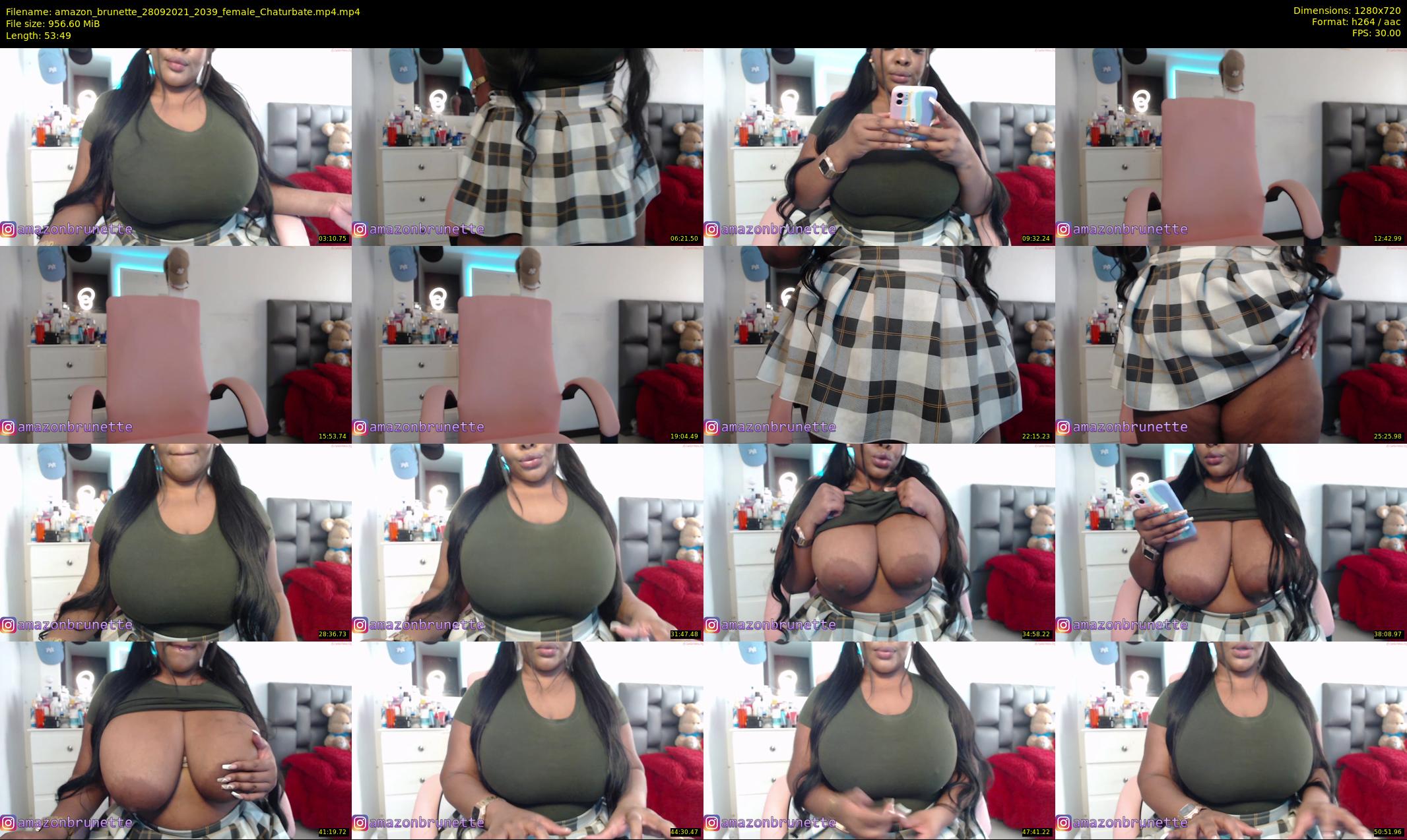 amazon_brunette — 54 minute Chaturbate female cam show recording, 720p, Sep 28, 2021