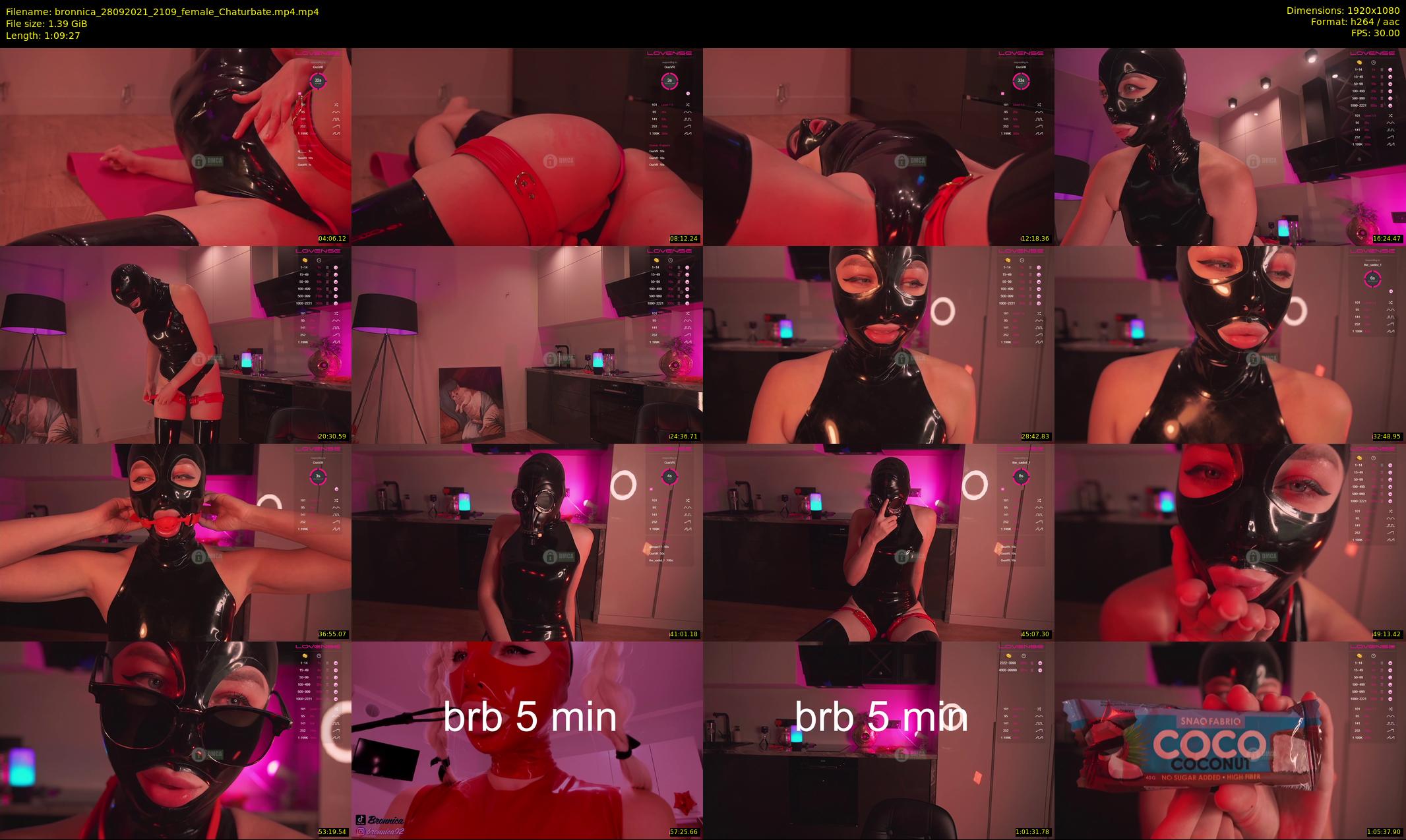bronnica — 70 minute Chaturbate female cam show recording, 1080p, Sep 28, 2021