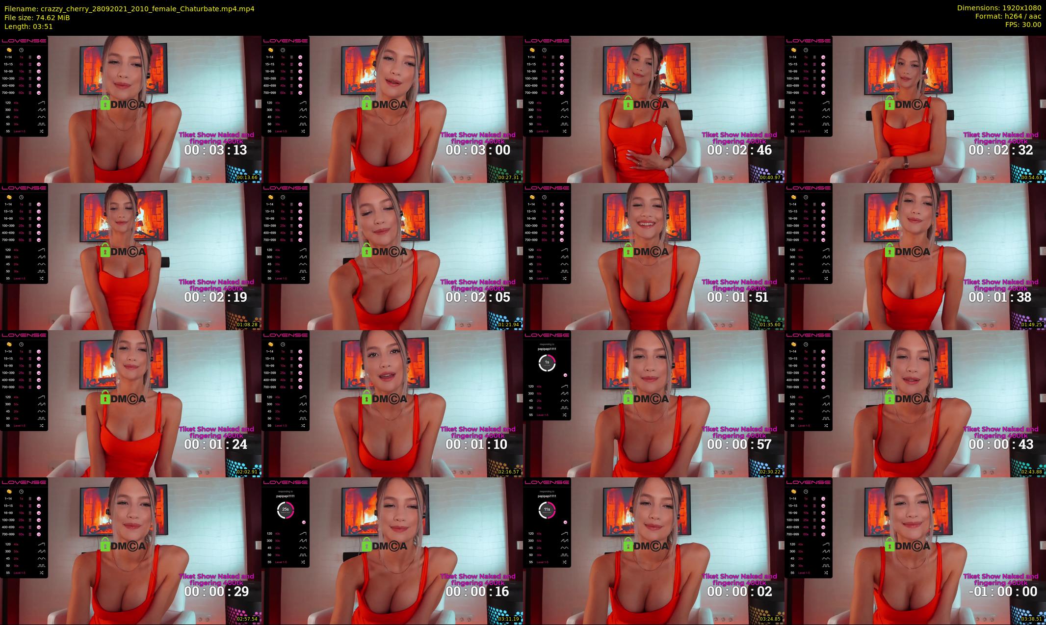 crazzy_cherry — 4 minute Chaturbate female cam show recording, 1080p, Sep 28, 2021