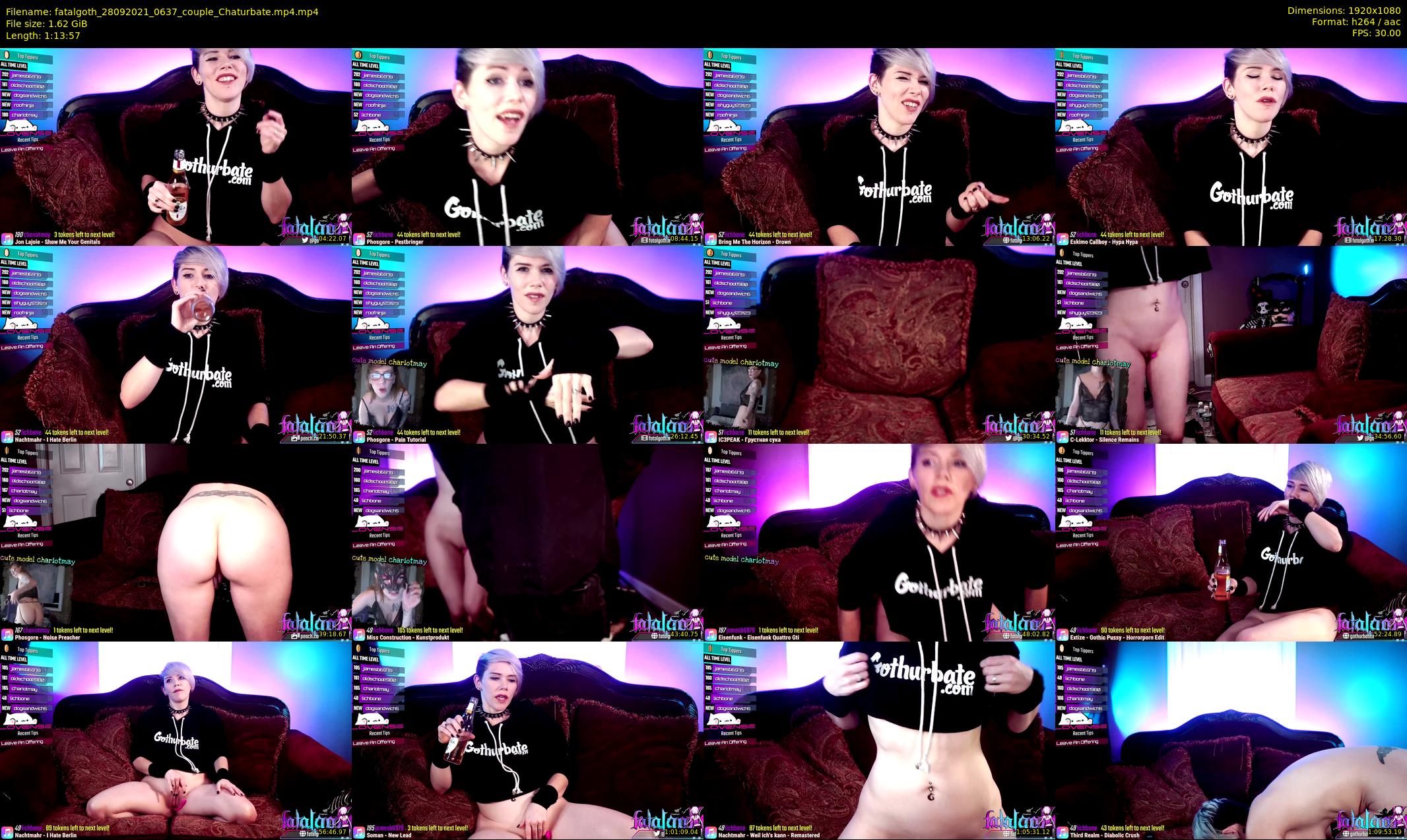 fatalgoth — 74 minute Chaturbate couple cam show recording, 1080p, Sep 28, 2021