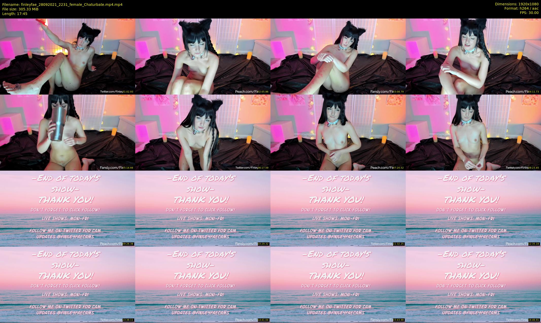 finleyfae — 18 minute Chaturbate female cam show recording, 1080p, Sep 28, 2021