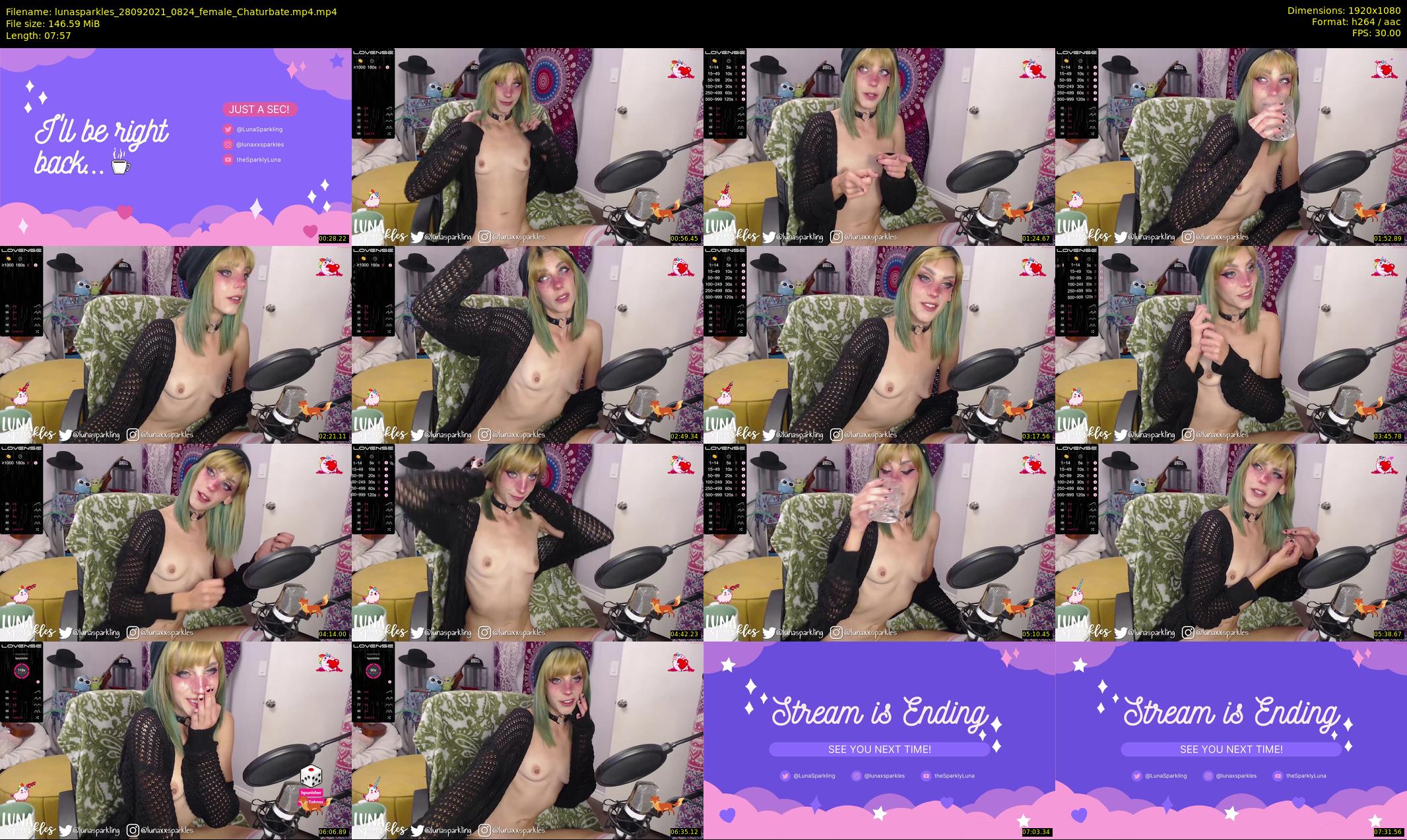 lunasparkles — 8 minute Chaturbate female cam show recording, 1080p, Sep 28, 2021