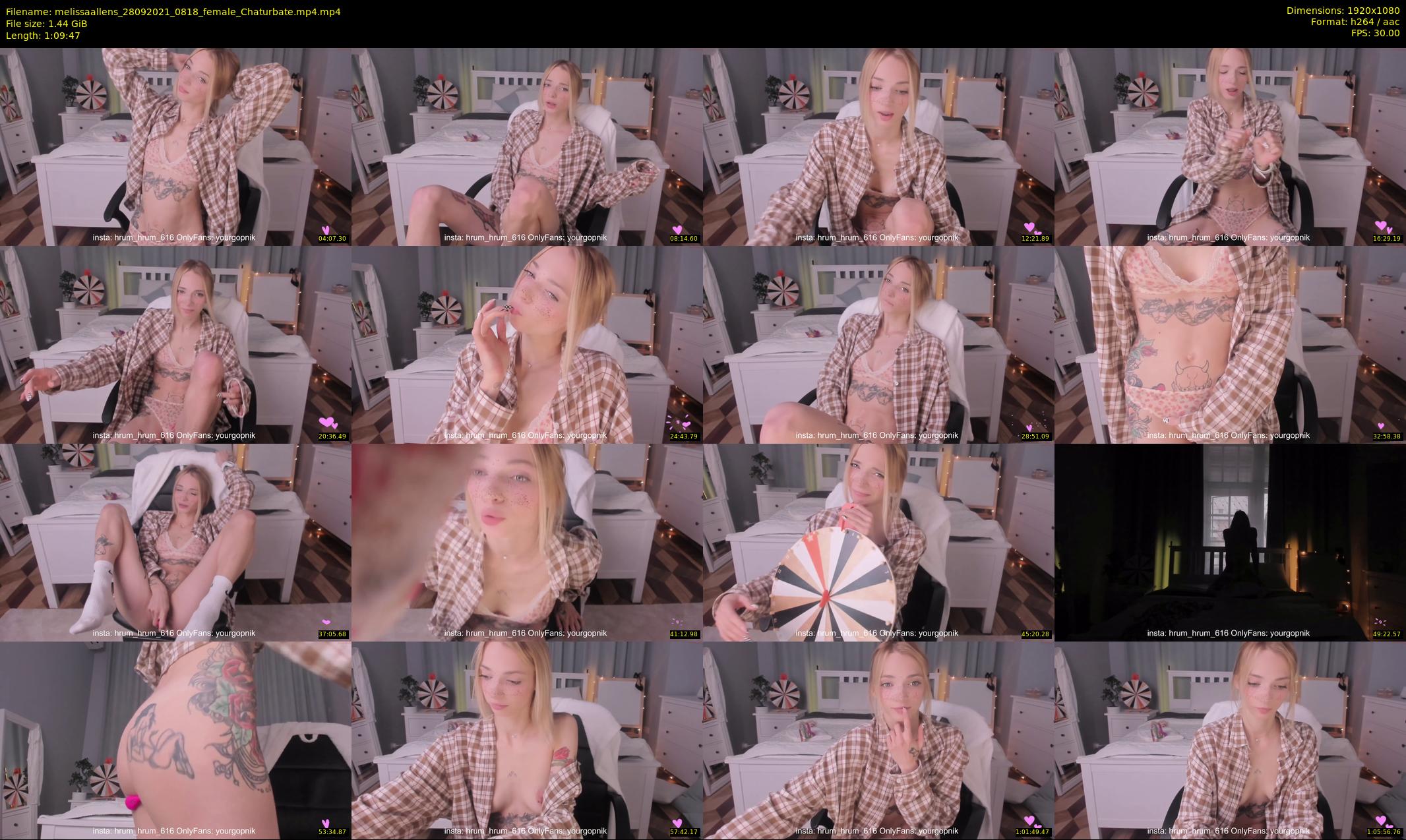melissaallens — 70 minute Chaturbate female cam show recording, 1080p, Sep 28, 2021