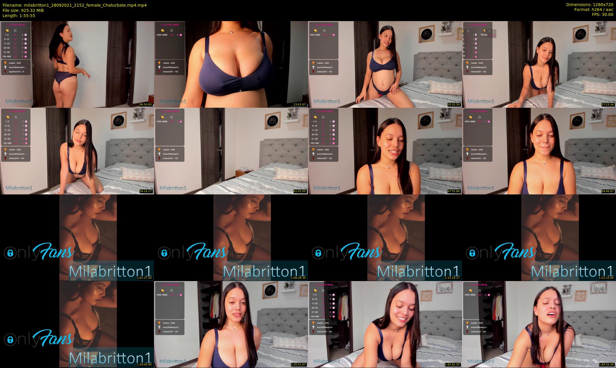 milabritton1 — 116 minute Chaturbate female cam show recording, 720p, Sep 28, 2021