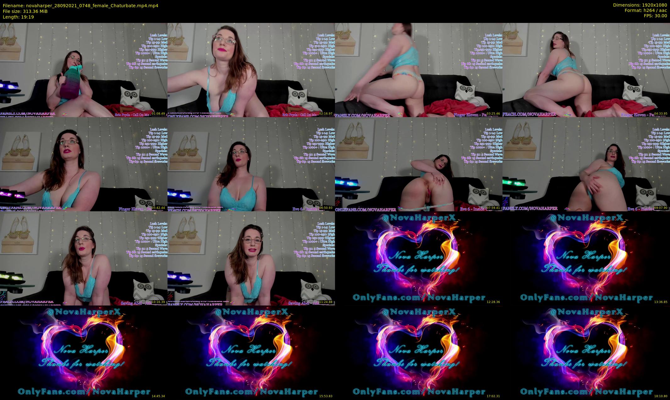 novaharper — 20 minute Chaturbate female cam show recording, 1080p, Sep 28, 2021