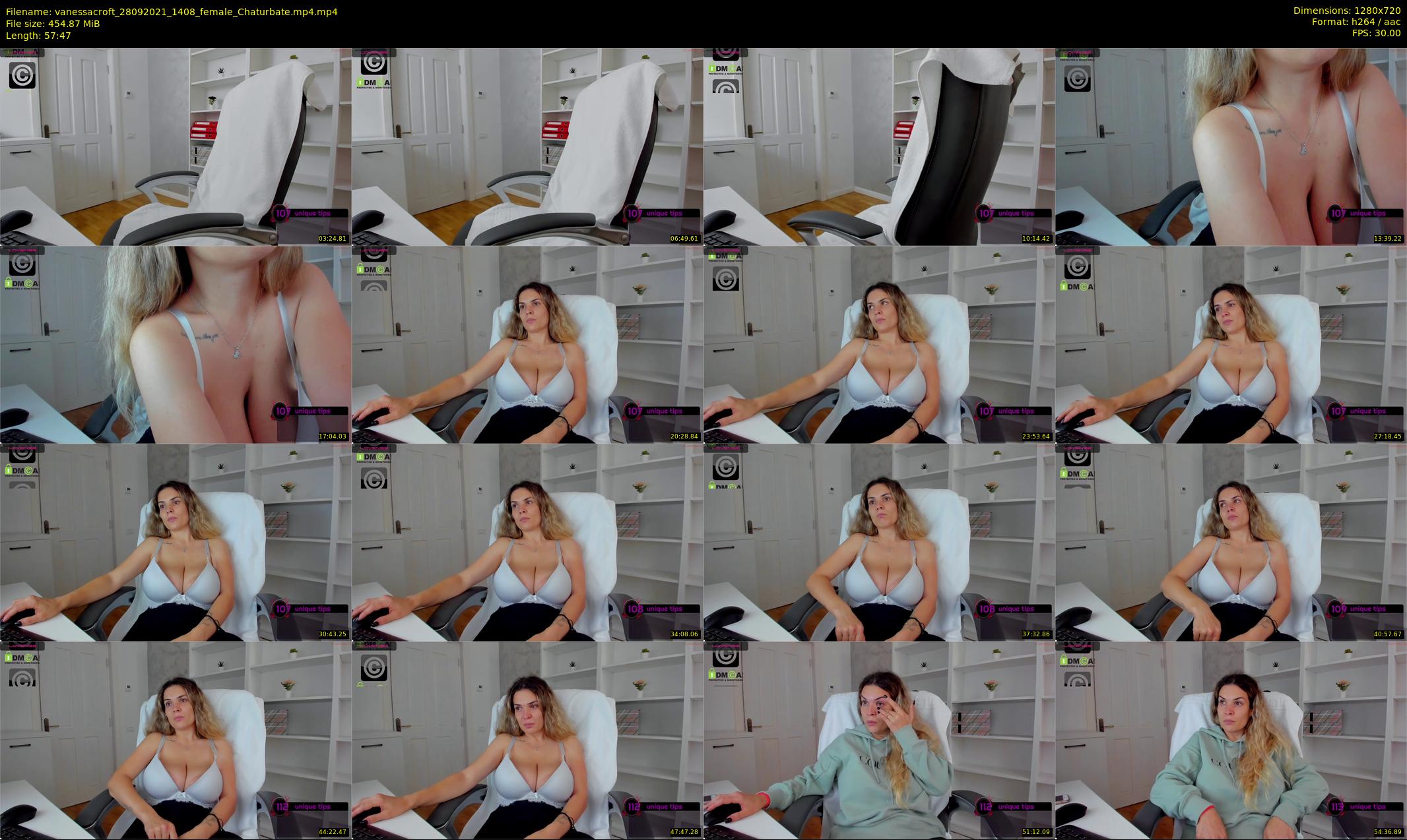 vanessacroft — 58 minute Chaturbate female cam show recording, 720p, Sep 28, 2021