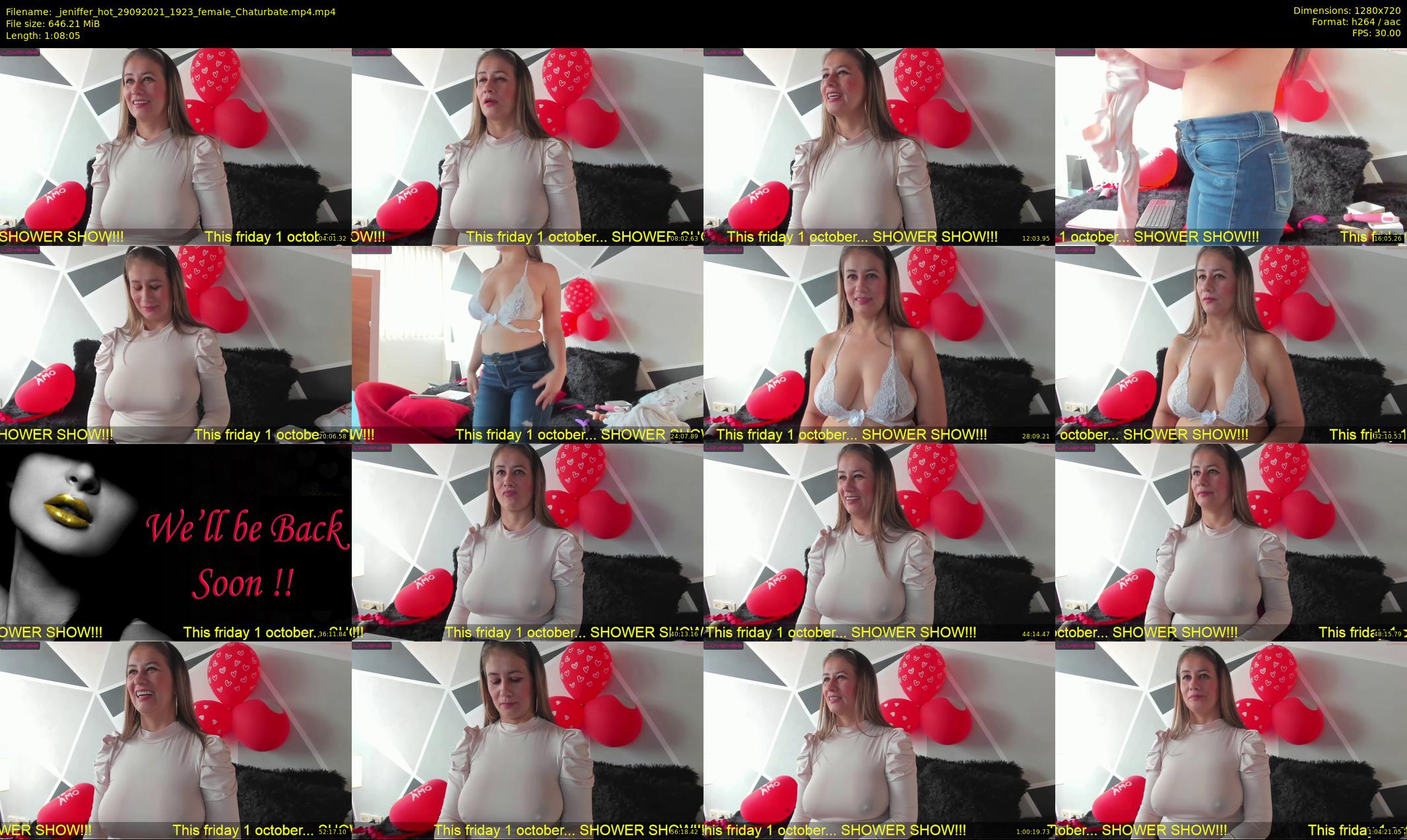 _jeniffer_hot — 69 minute Chaturbate female cam show recording, 720p, Sep 29, 2021