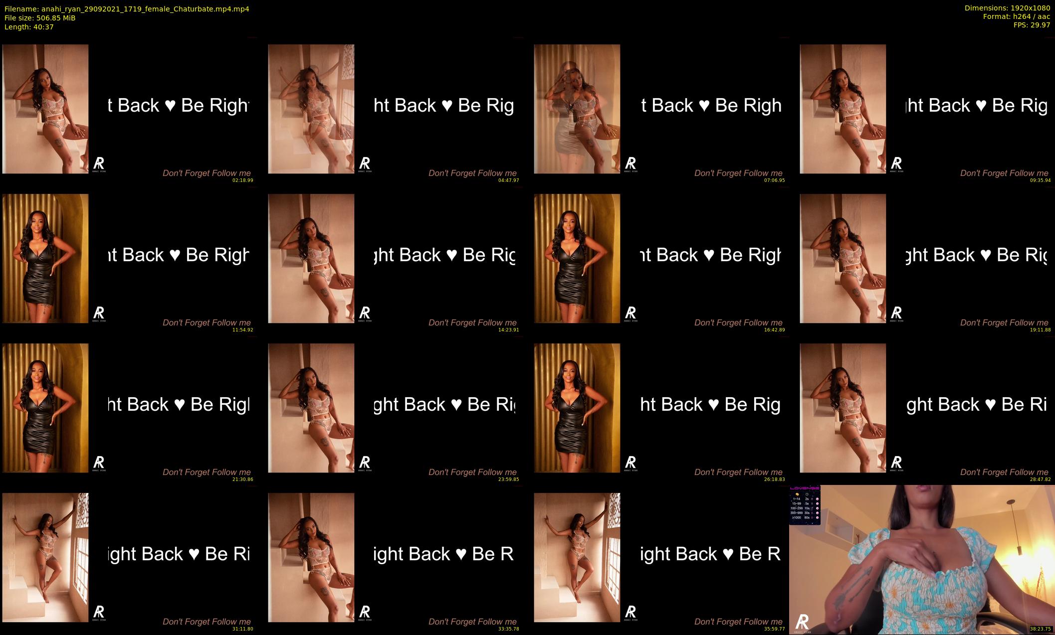 anahi_ryan — 41 minute Chaturbate female cam show recording, 1080p, Sep 29, 2021