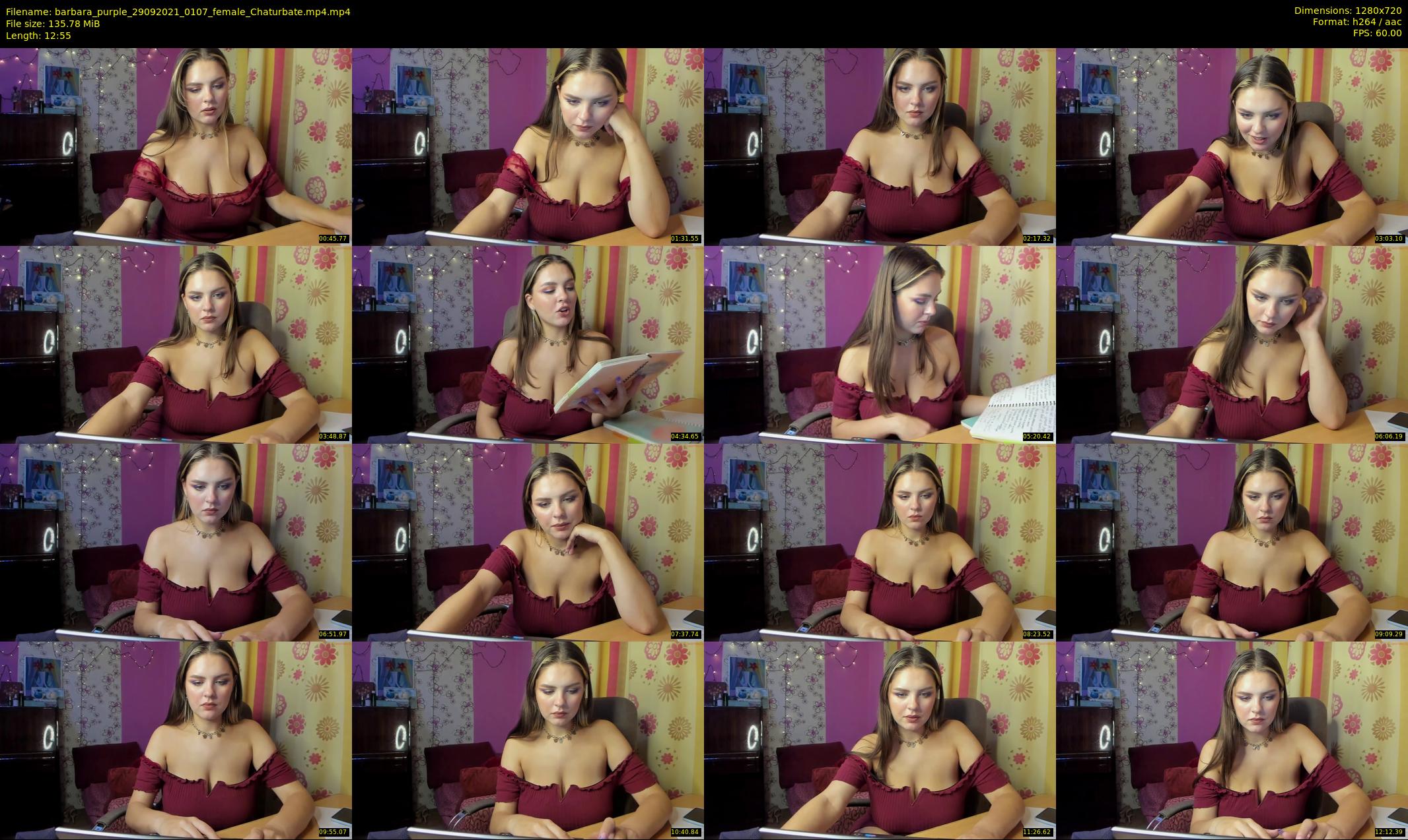 barbara_purple — 13 minute Chaturbate female cam show recording, 720p, Sep 29, 2021