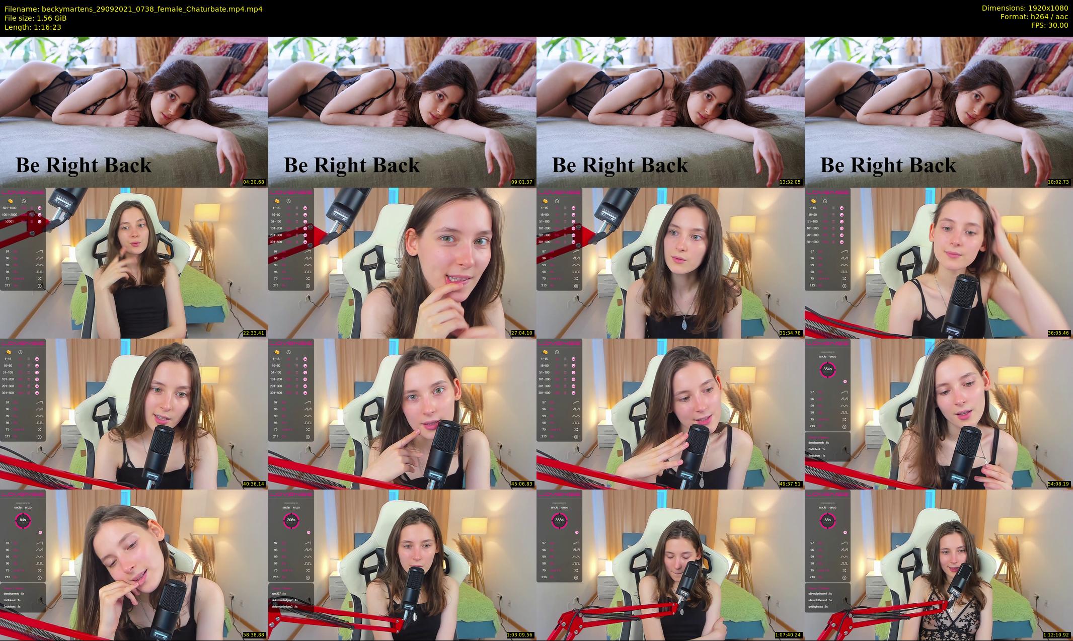 beckymartens — 77 minute Chaturbate female cam show recording, 1080p, Sep 29, 2021
