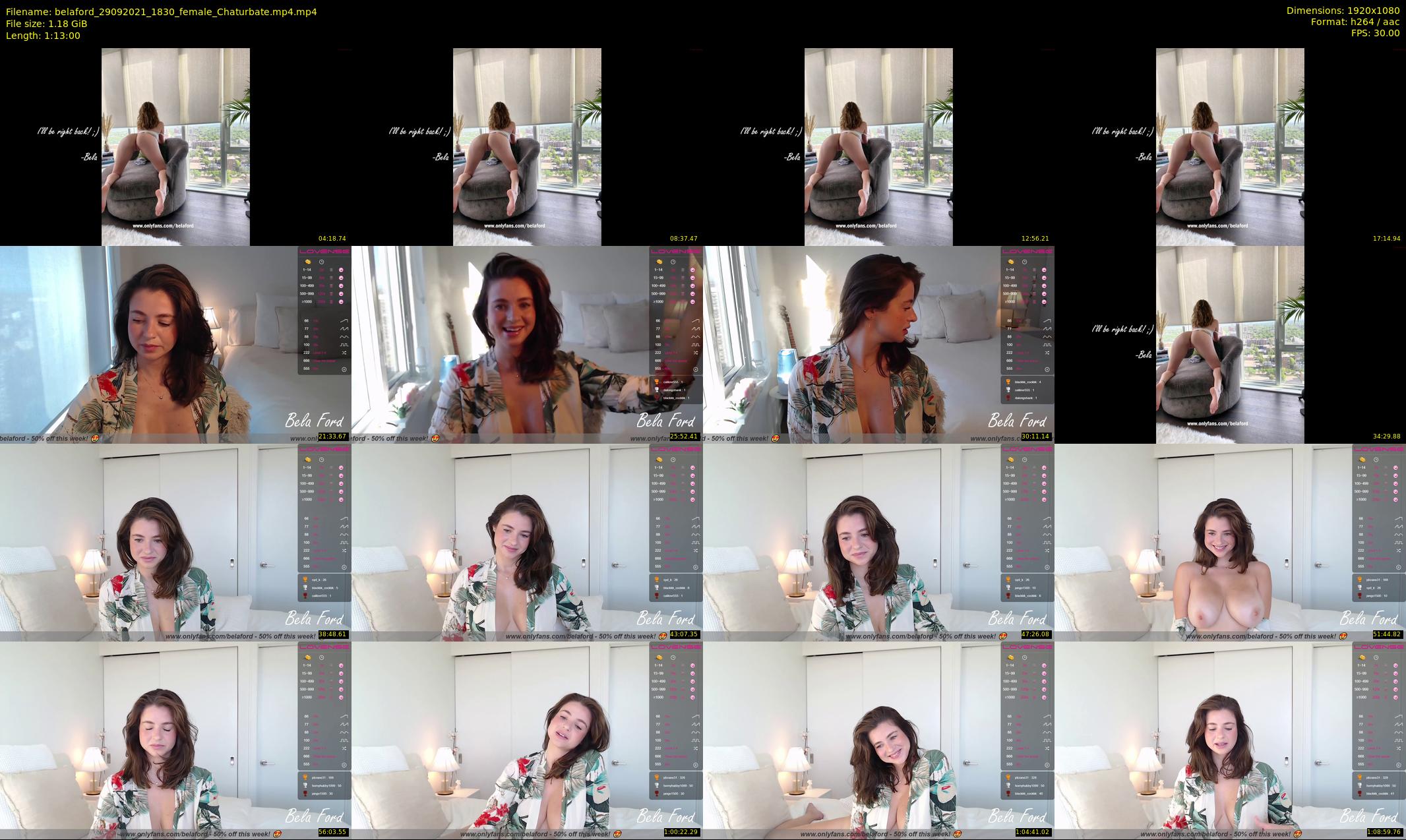 belaford — 73 minute Chaturbate female cam show recording, 1080p, Sep 29, 2021