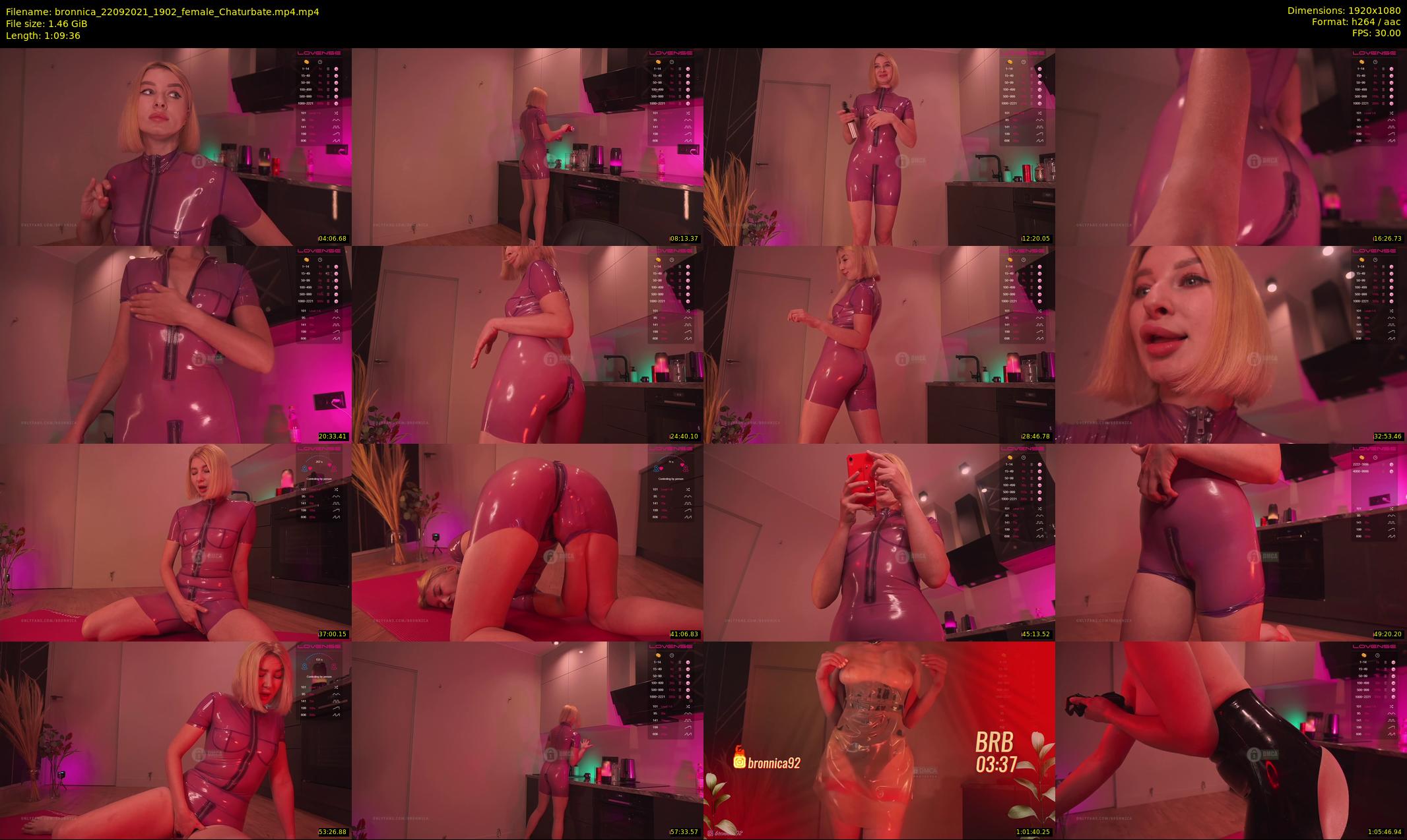 bronnica — 70 minute Chaturbate female cam show recording, 1080p, Sep 22, 2021