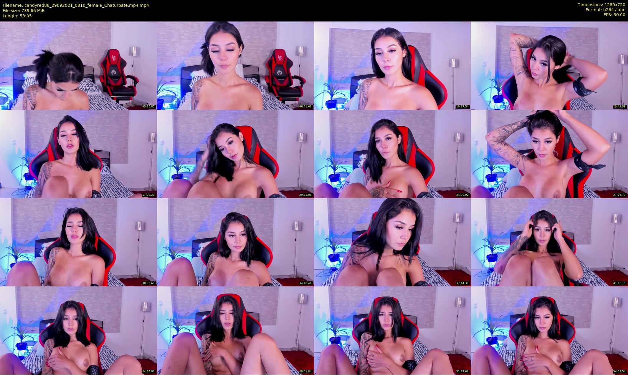 candyred88 — 59 minute Chaturbate female cam show recording, 720p, Sep 29, 2021