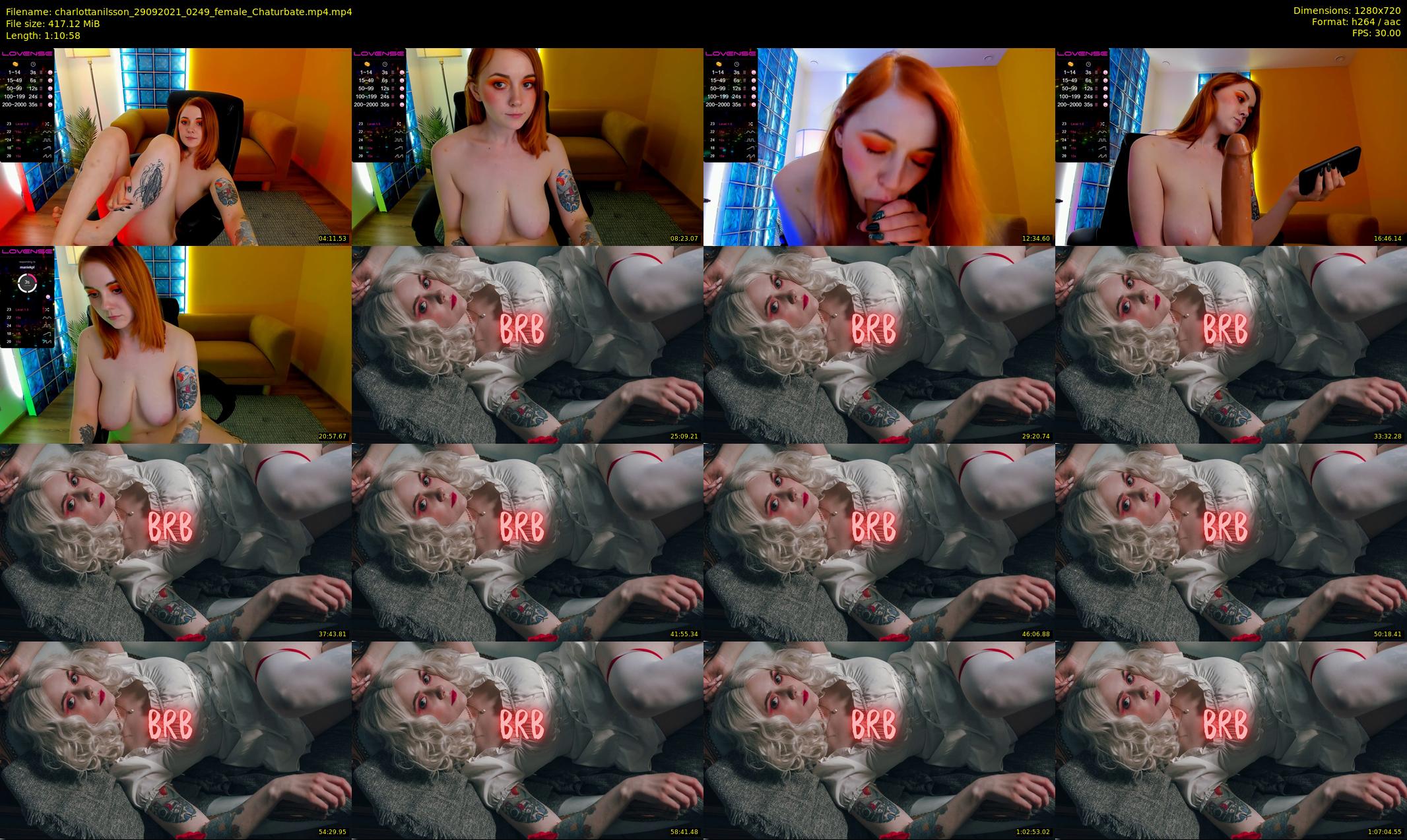 charlottanilsson — 71 minute Chaturbate female cam show recording, 720p, Sep 29, 2021