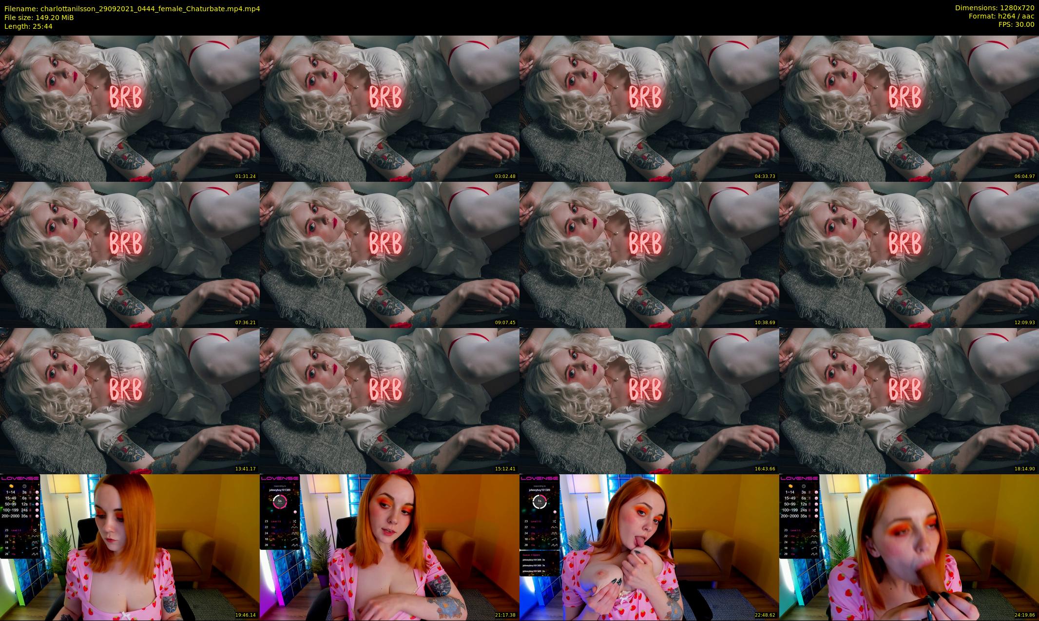 charlottanilsson — 26 minute Chaturbate female cam show recording, 720p, Sep 29, 2021