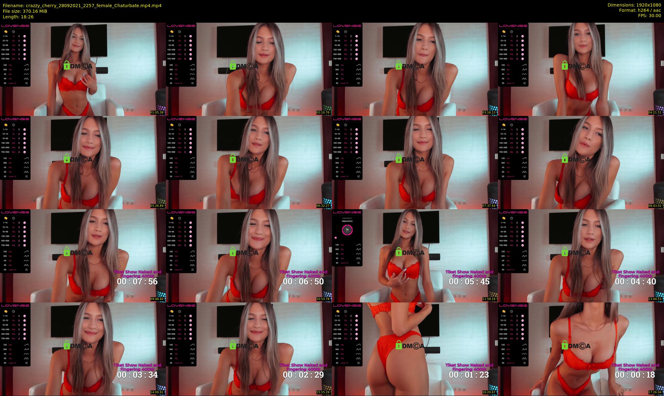 crazzy_cherry — 19 minute Chaturbate female cam show recording, 1080p, Sep 28, 2021