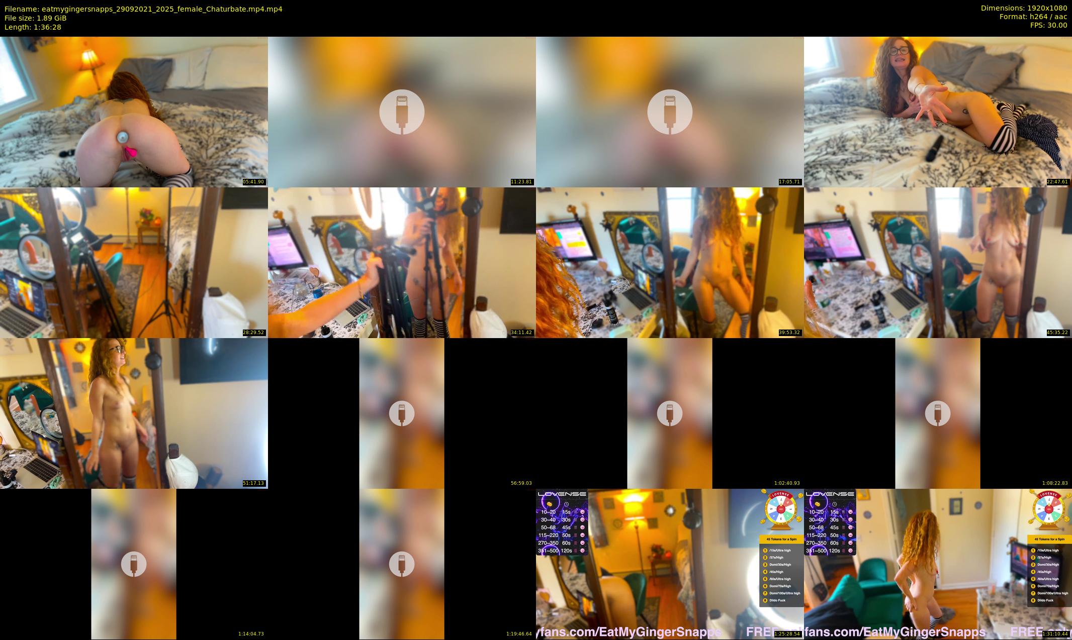 eatmygingersnapps — 97 minute Chaturbate female cam show recording, 1080p, Sep 29, 2021