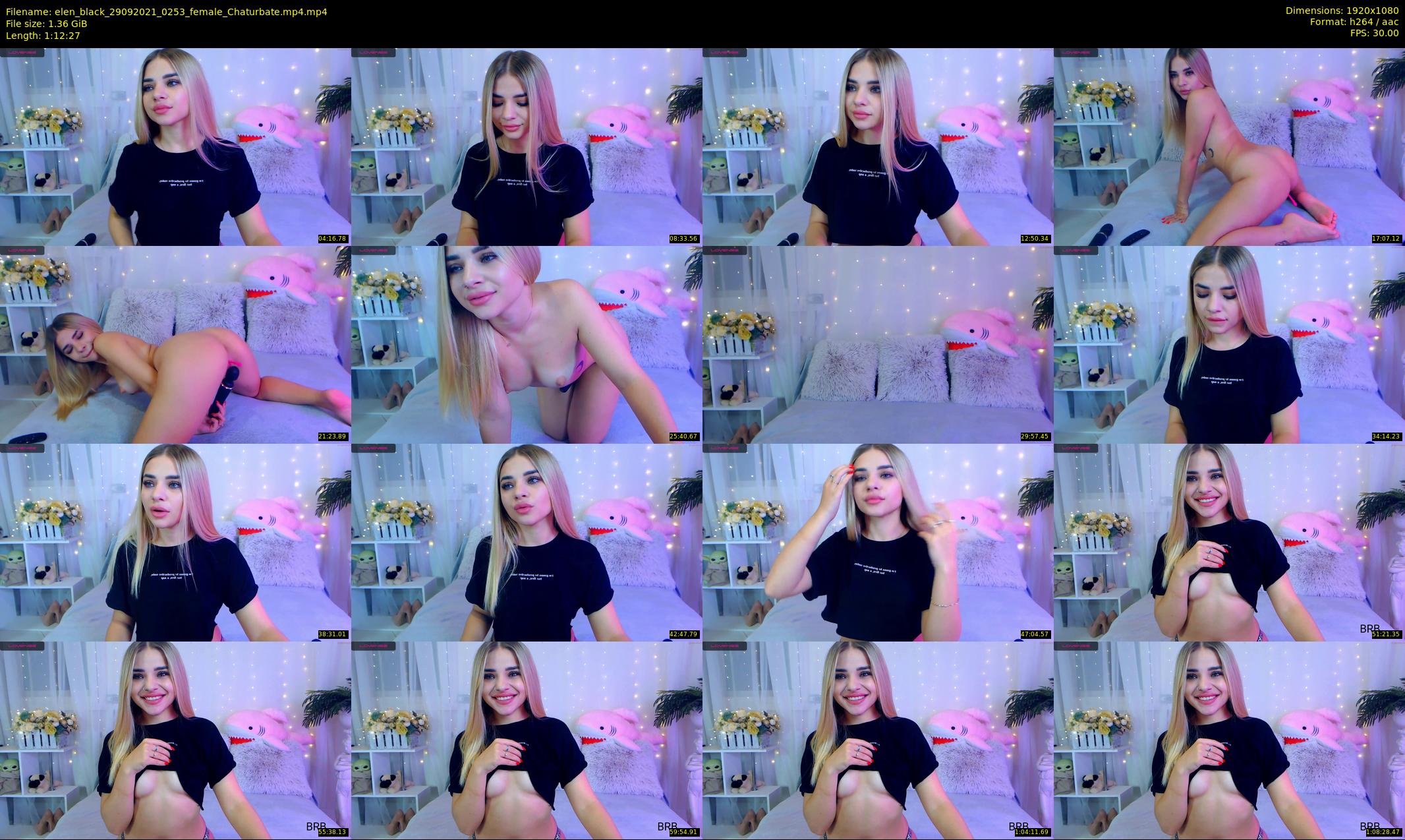 elen_black — 73 minute Chaturbate female cam show recording, 1080p, Sep 29, 2021