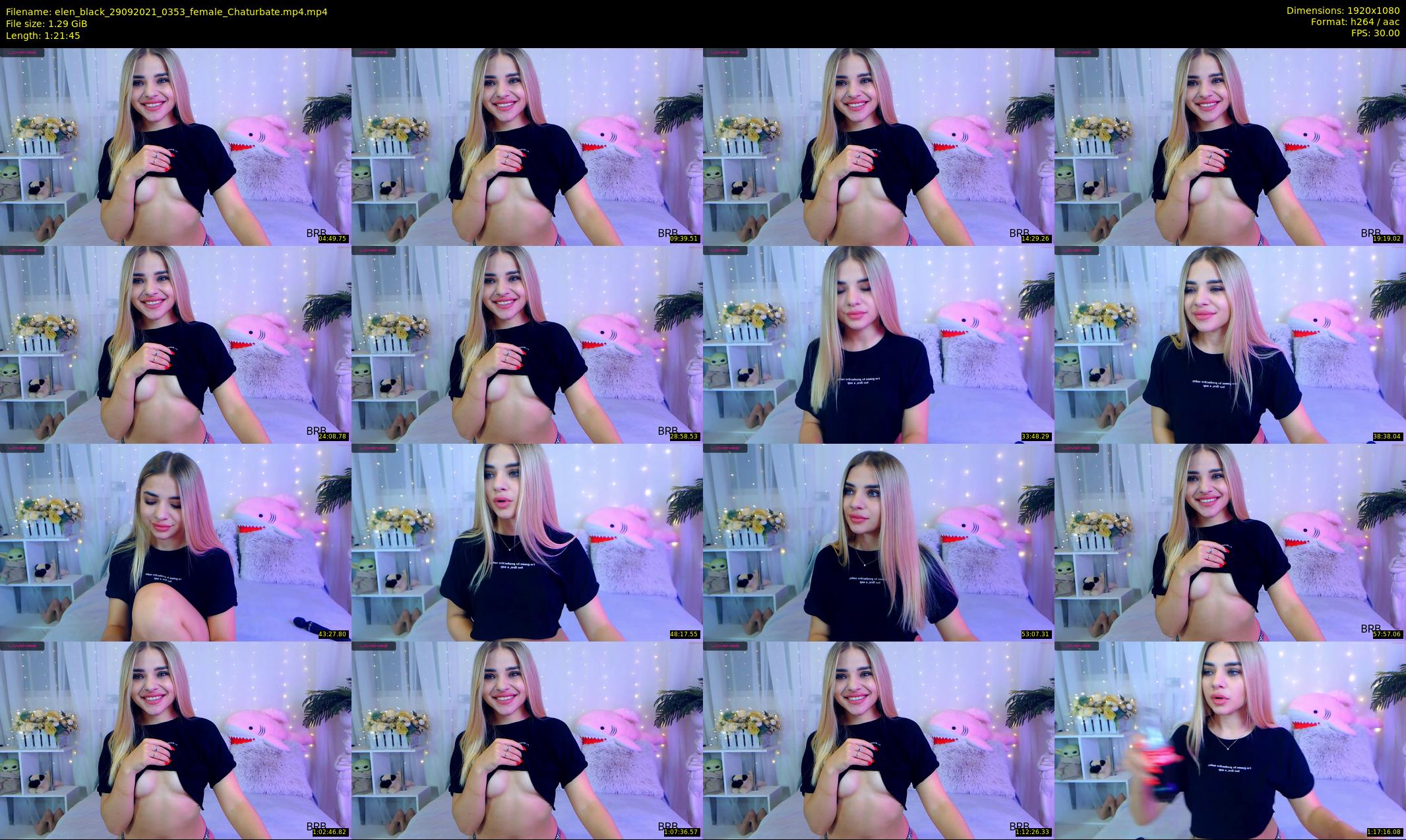 elen_black — 82 minute Chaturbate female cam show recording, 1080p, Sep 29, 2021