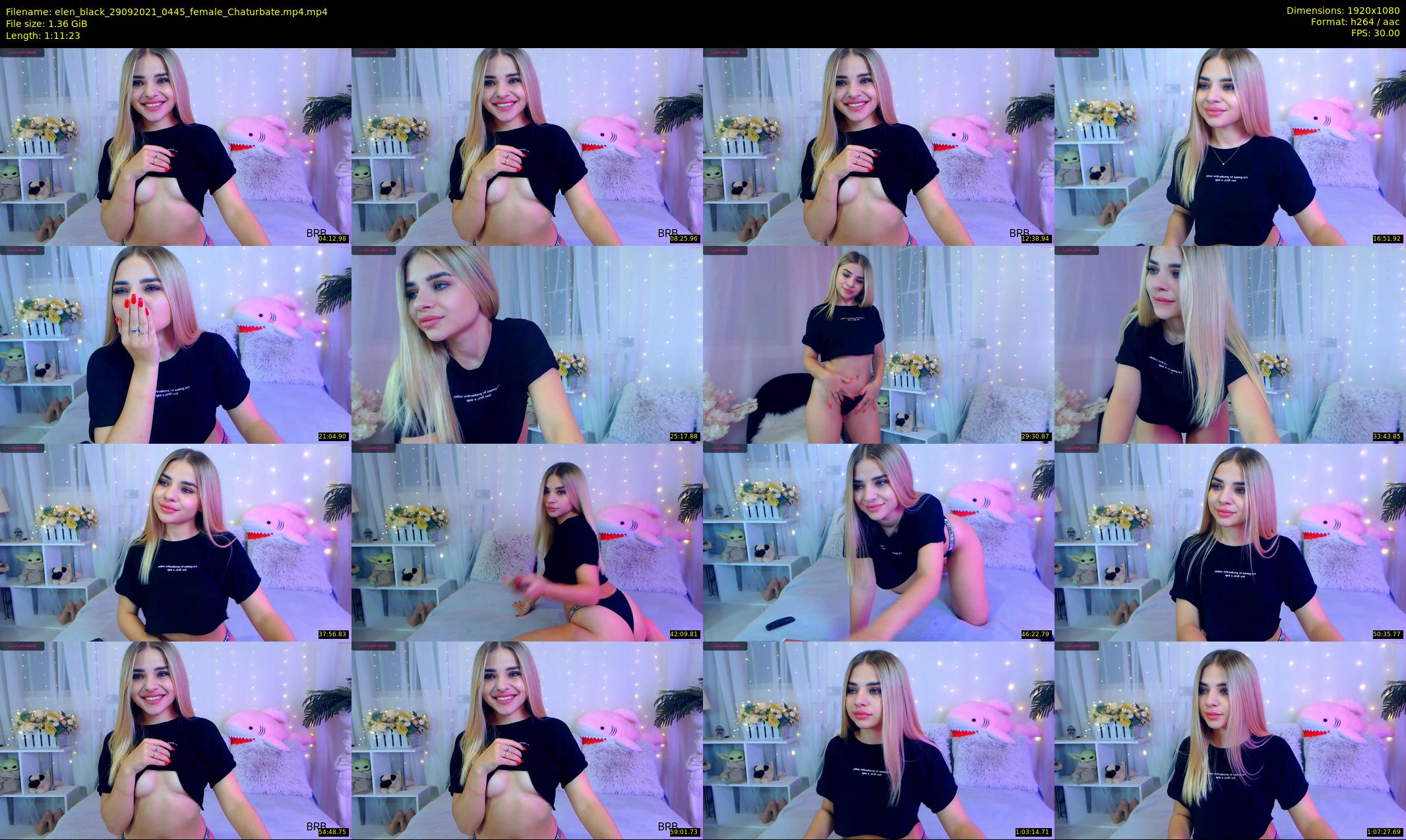 elen_black — 72 minute Chaturbate female cam show recording, 1080p, Sep 29, 2021