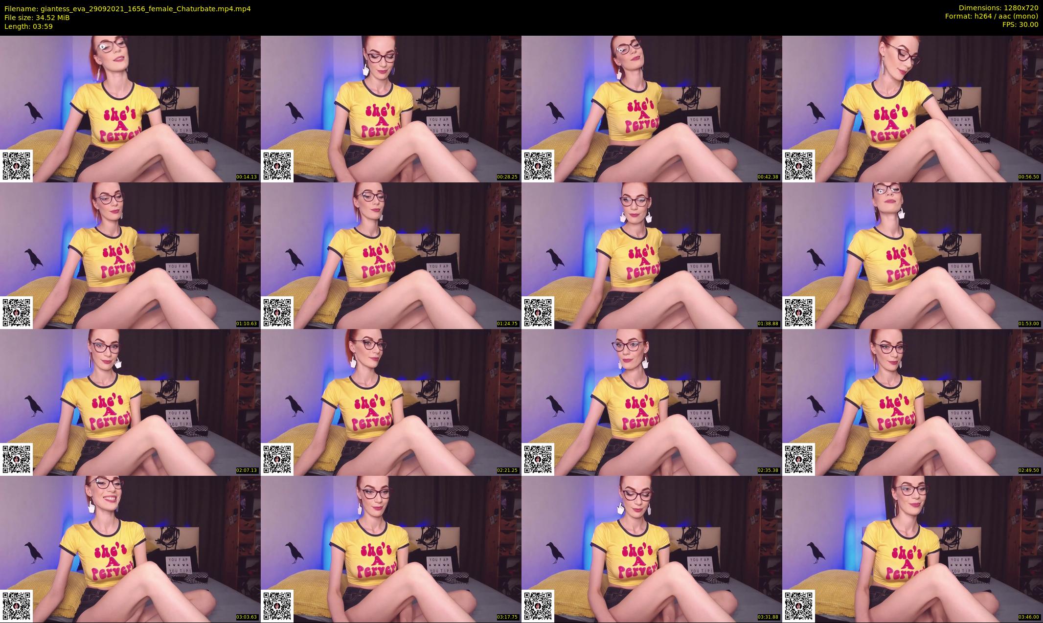 giantess_eva — 4 minute Chaturbate female cam show recording, 720p, Sep 29, 2021
