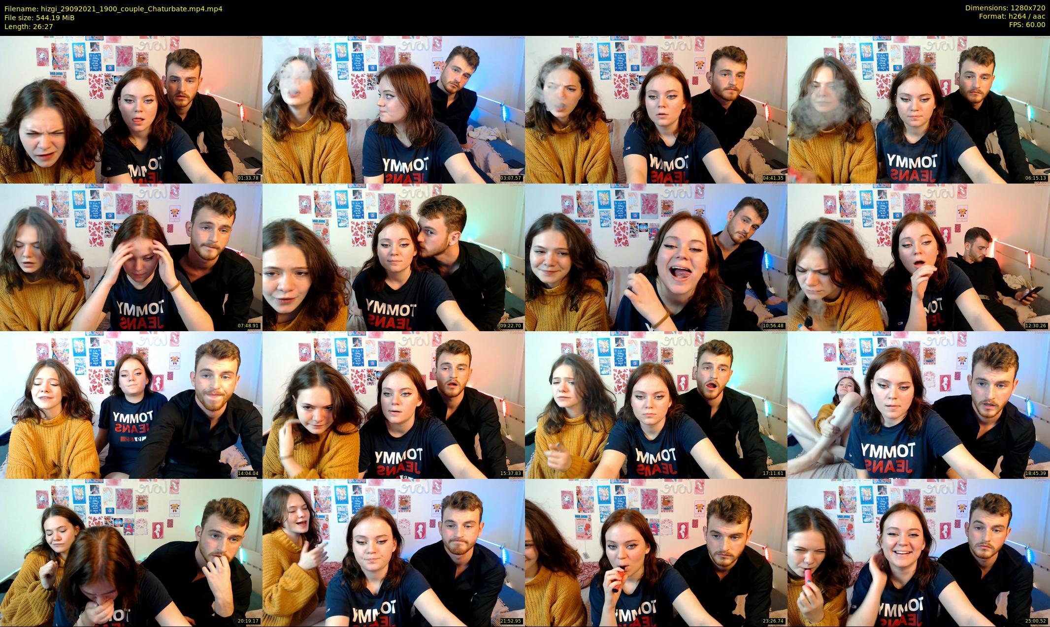 hizgi — 27 minute Chaturbate couple cam show recording, 720p, Sep 29, 2021