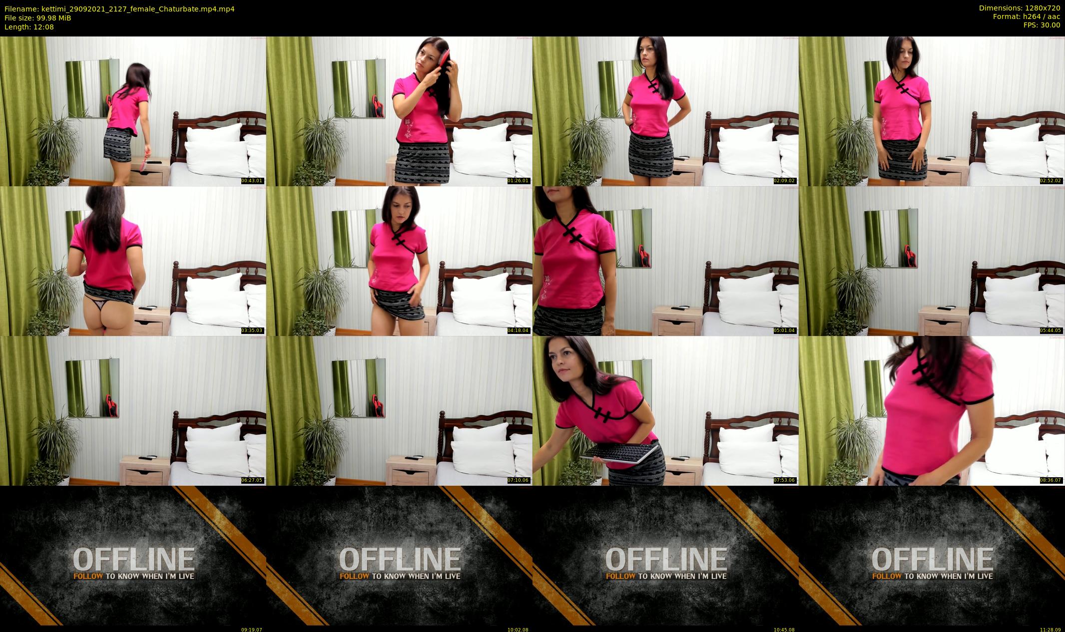 kettimi — 13 minute Chaturbate female cam show recording, 720p, Sep 29, 2021
