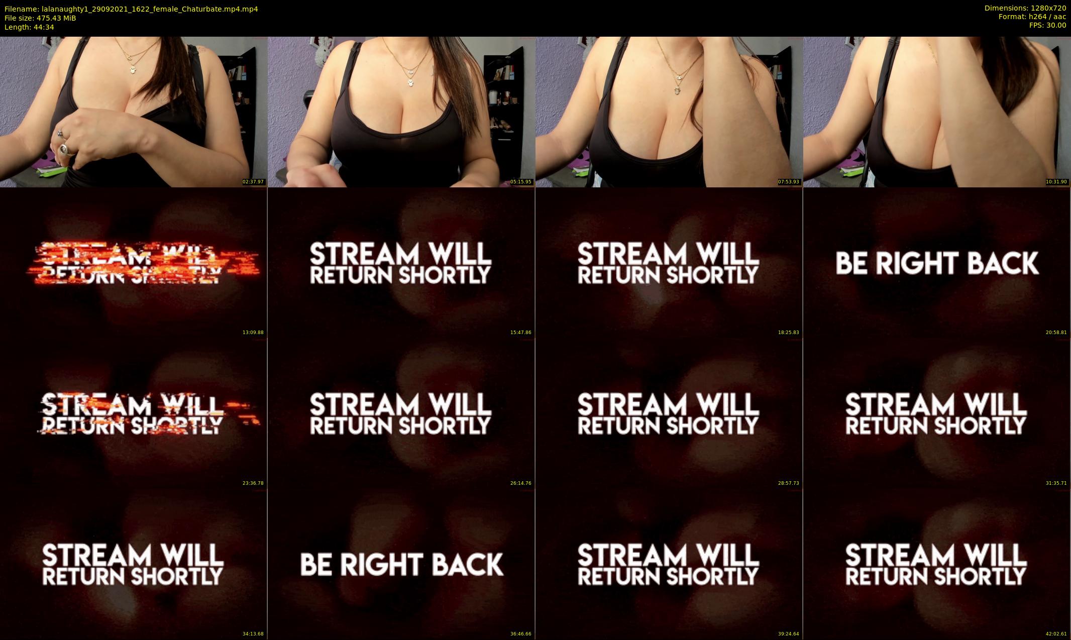 lalanaughty1 — 45 minute Chaturbate female cam show recording, 720p, Sep 29, 2021