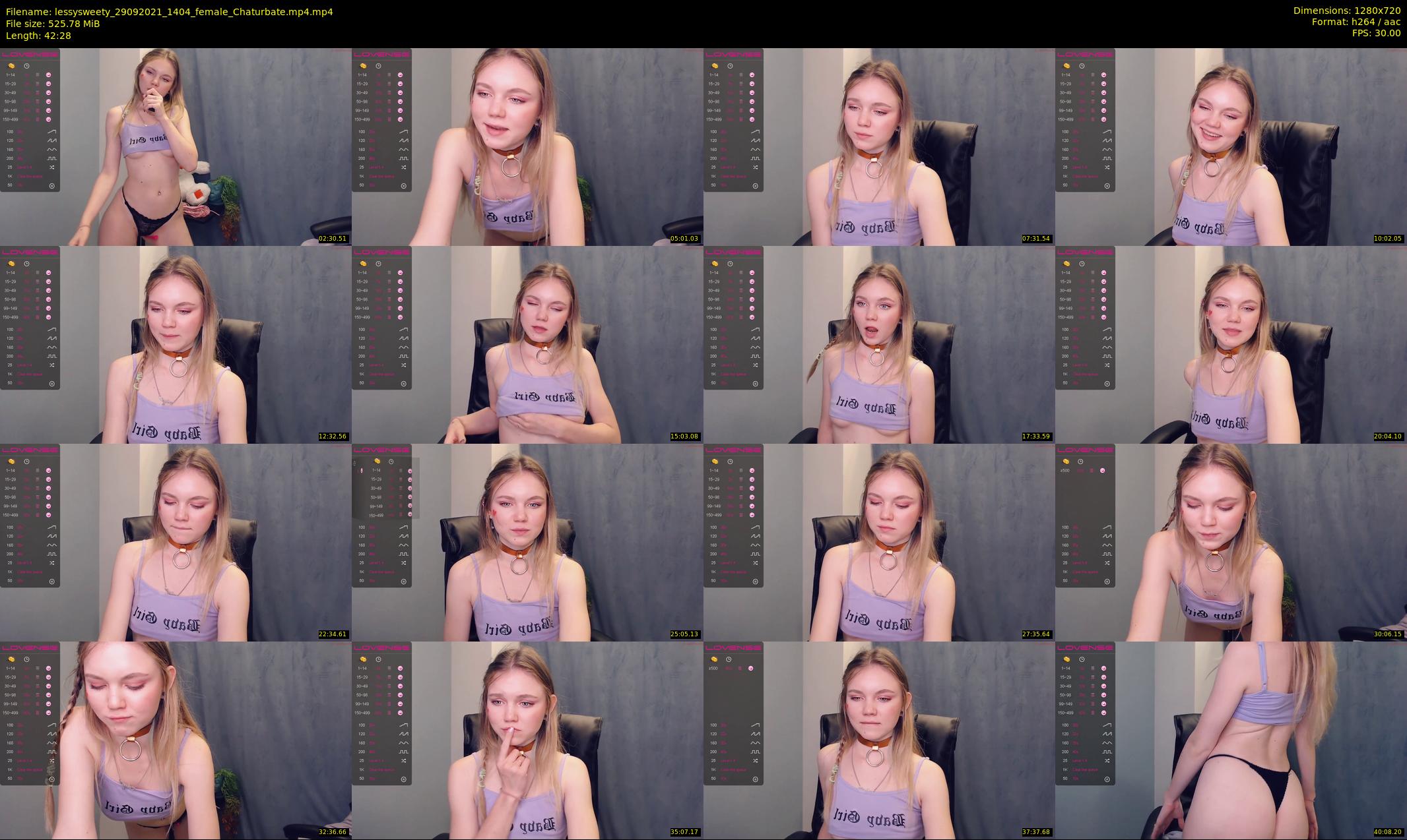 lessysweety — 43 minute Chaturbate female cam show recording, 720p, Sep 29, 2021