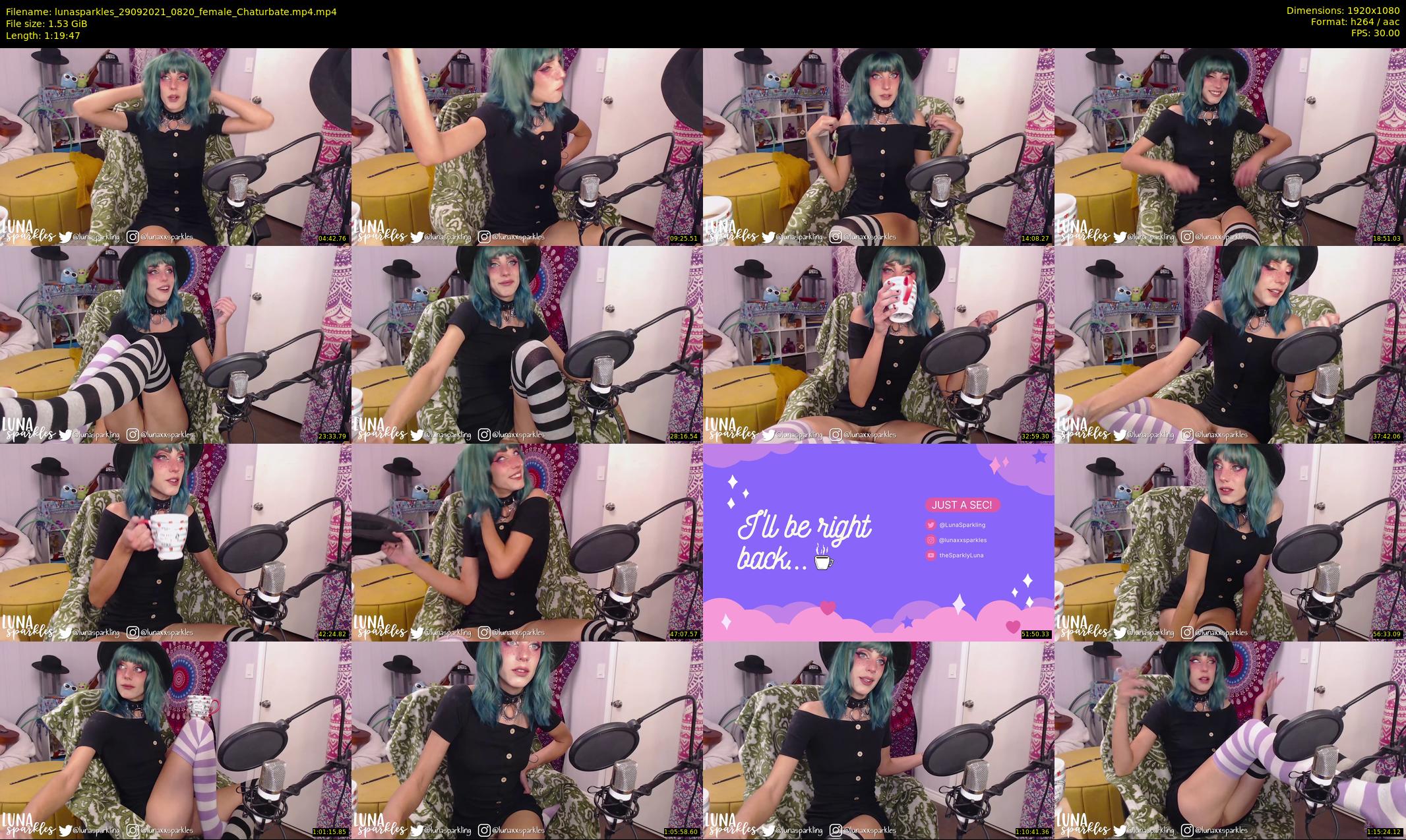 lunasparkles — 80 minute Chaturbate female cam show recording, 1080p, Sep 29, 2021
