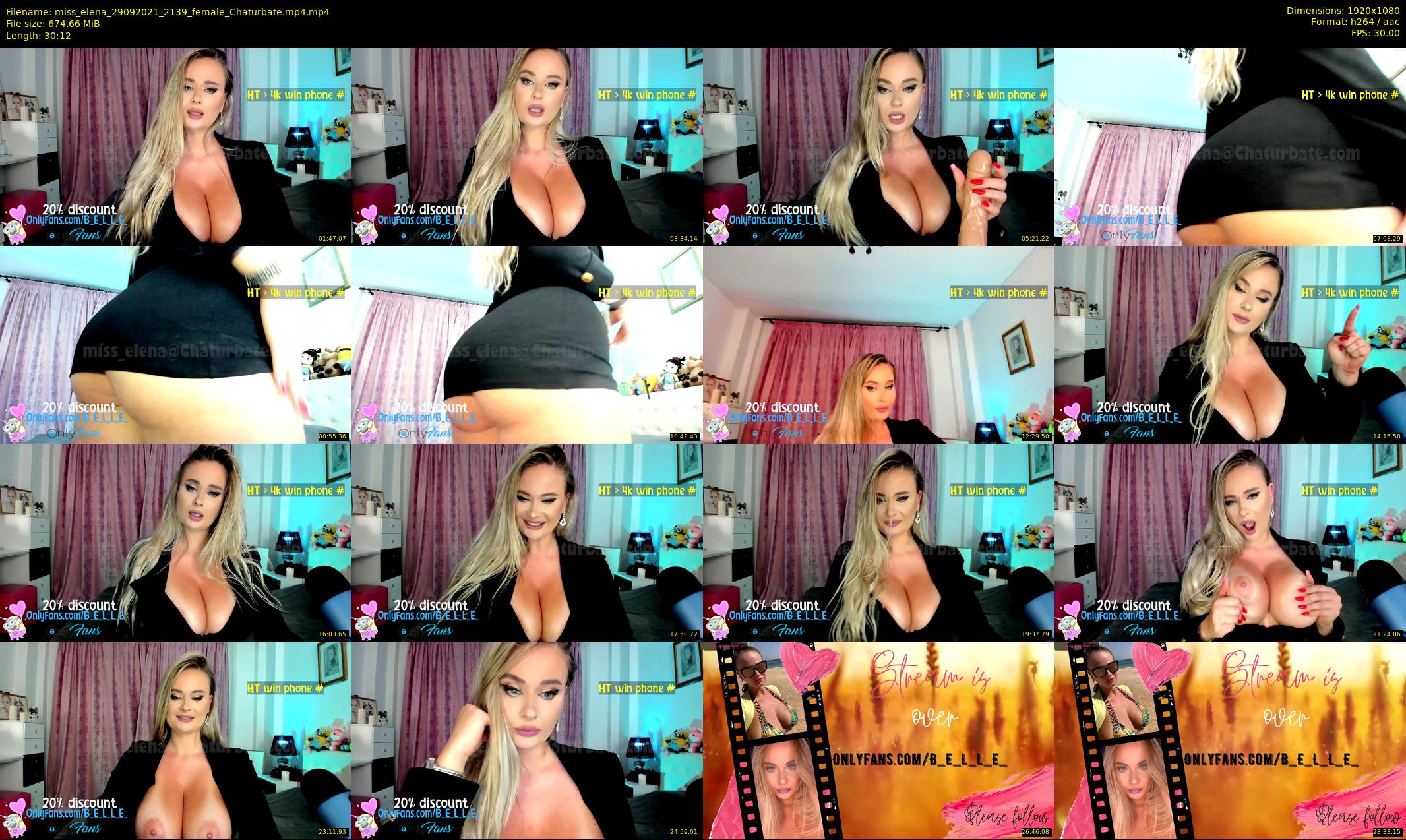 miss_elena — 31 minute Chaturbate female cam show recording, 1080p, Sep 29, 2021