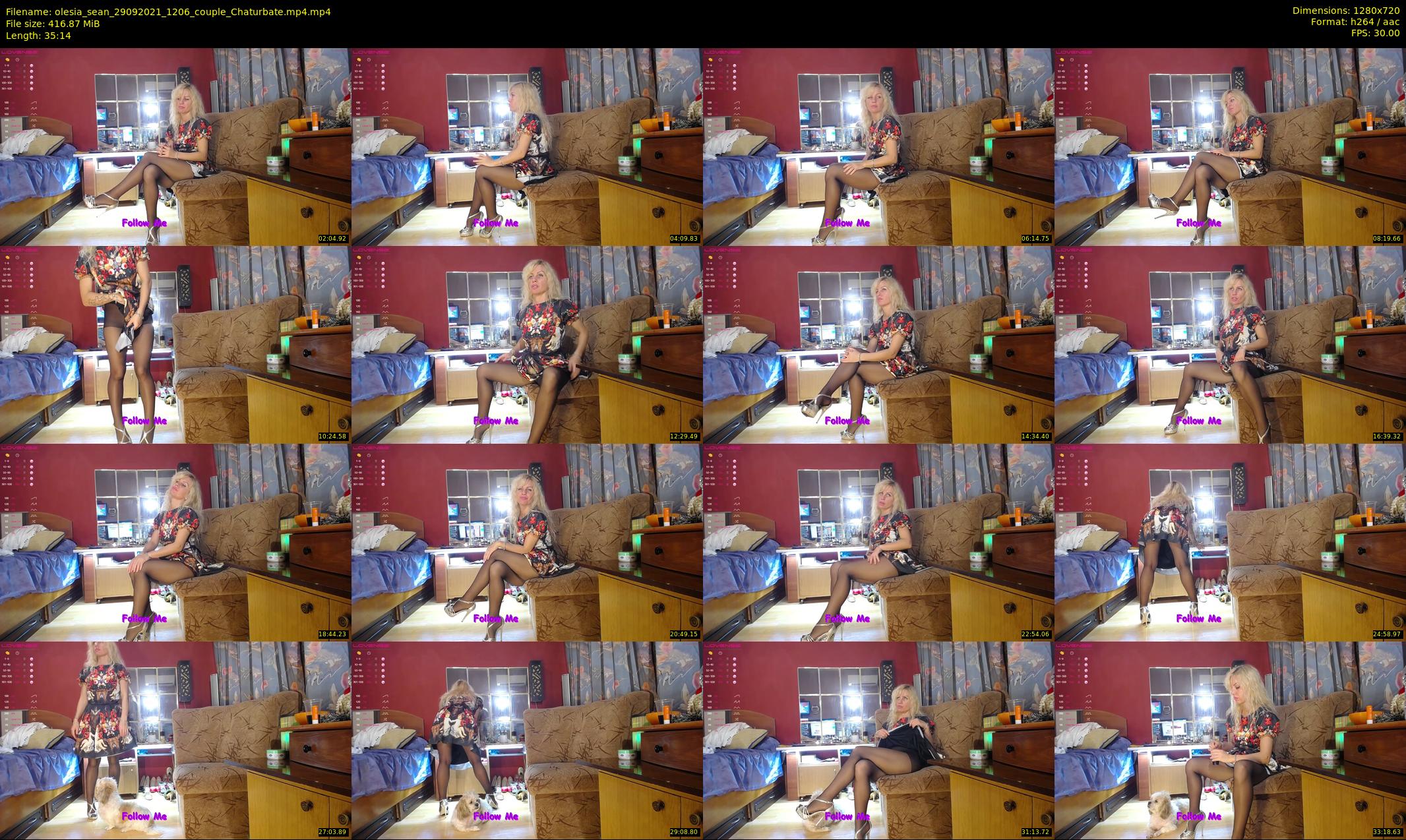 olesia_sean — 36 minute Chaturbate couple cam show recording, 720p, Sep 29, 2021