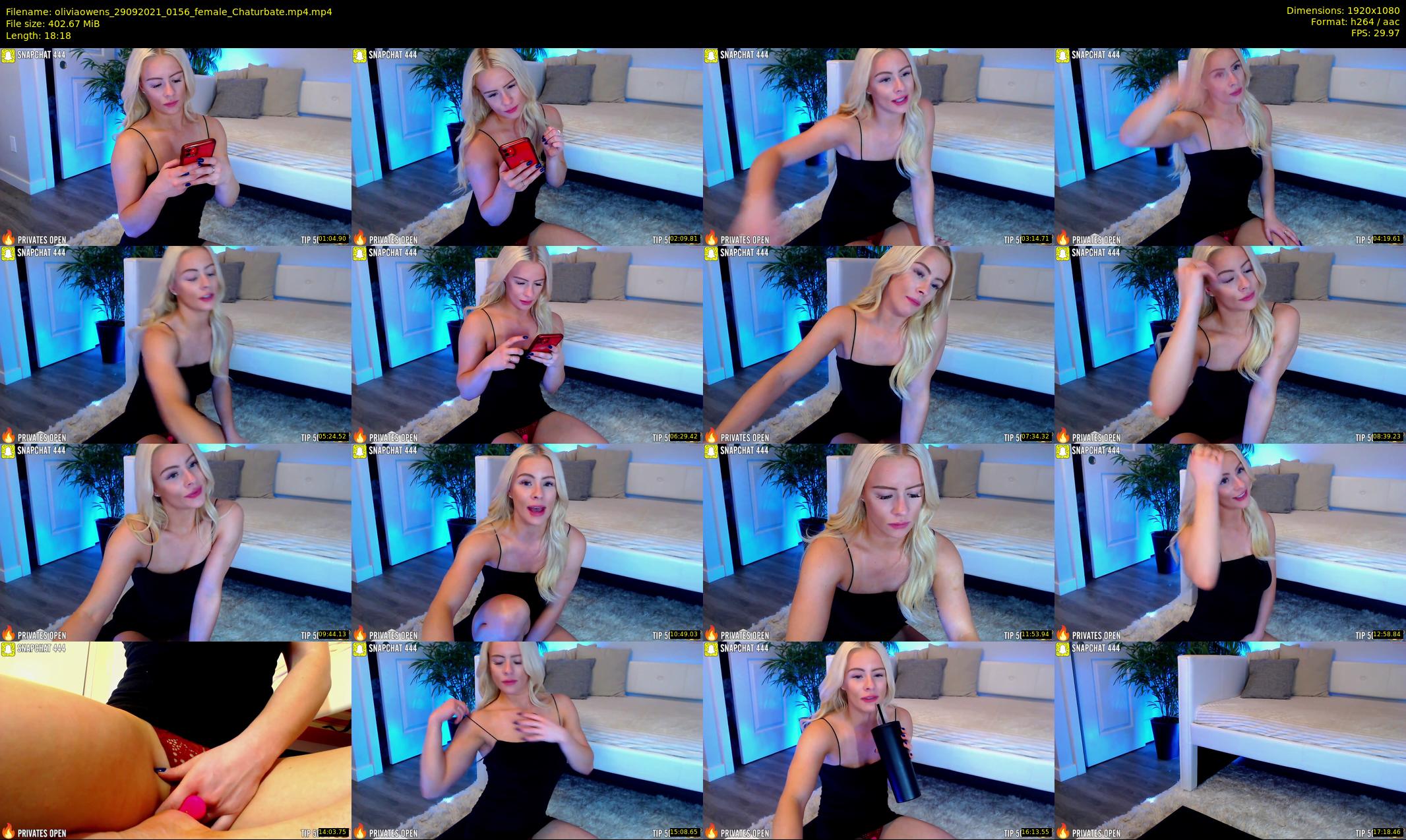 oliviaowens — 19 minute Chaturbate female cam show recording, 1080p, Sep 29, 2021