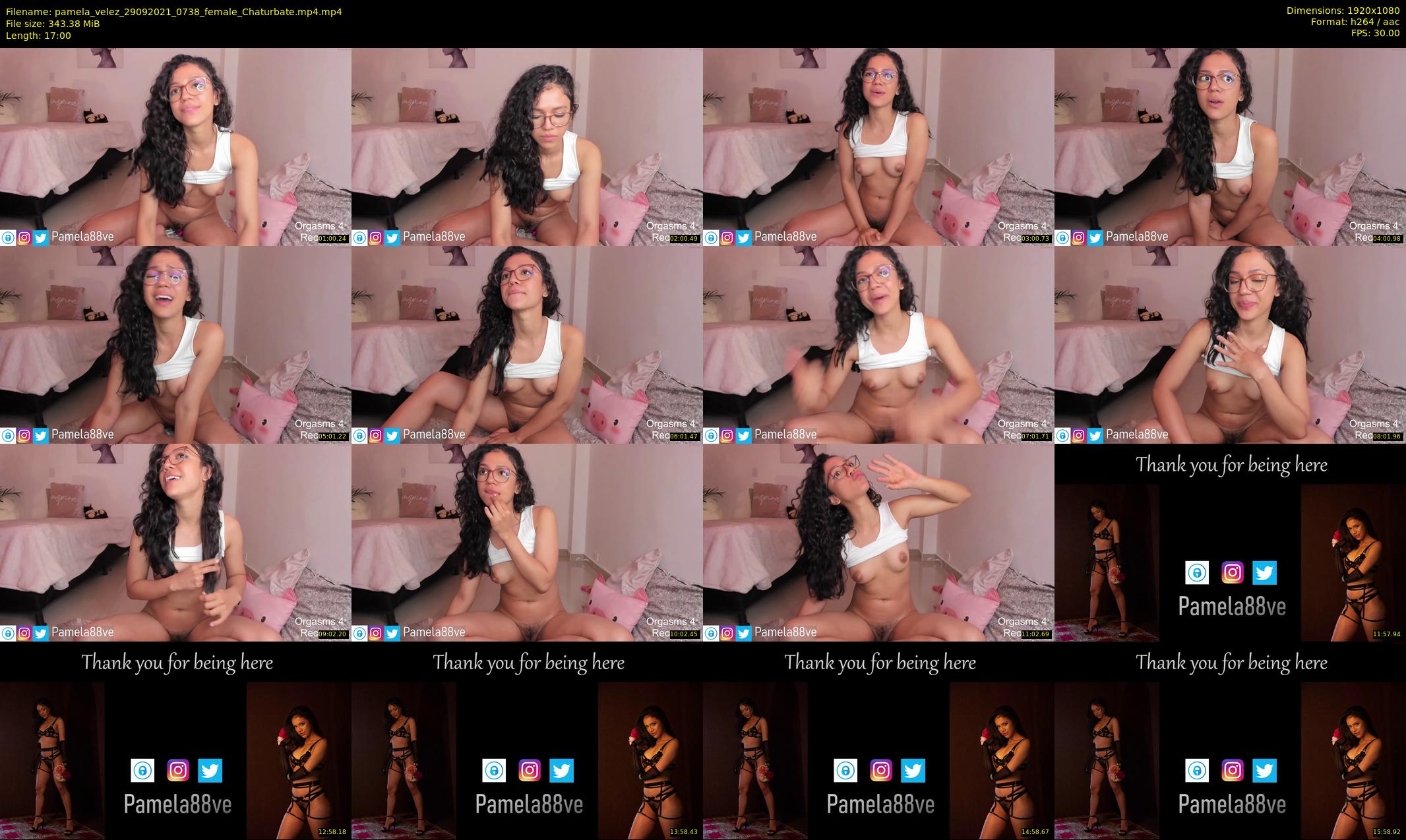 pamela_velez — 17 minute Chaturbate female cam show recording, 1080p, Sep 29, 2021