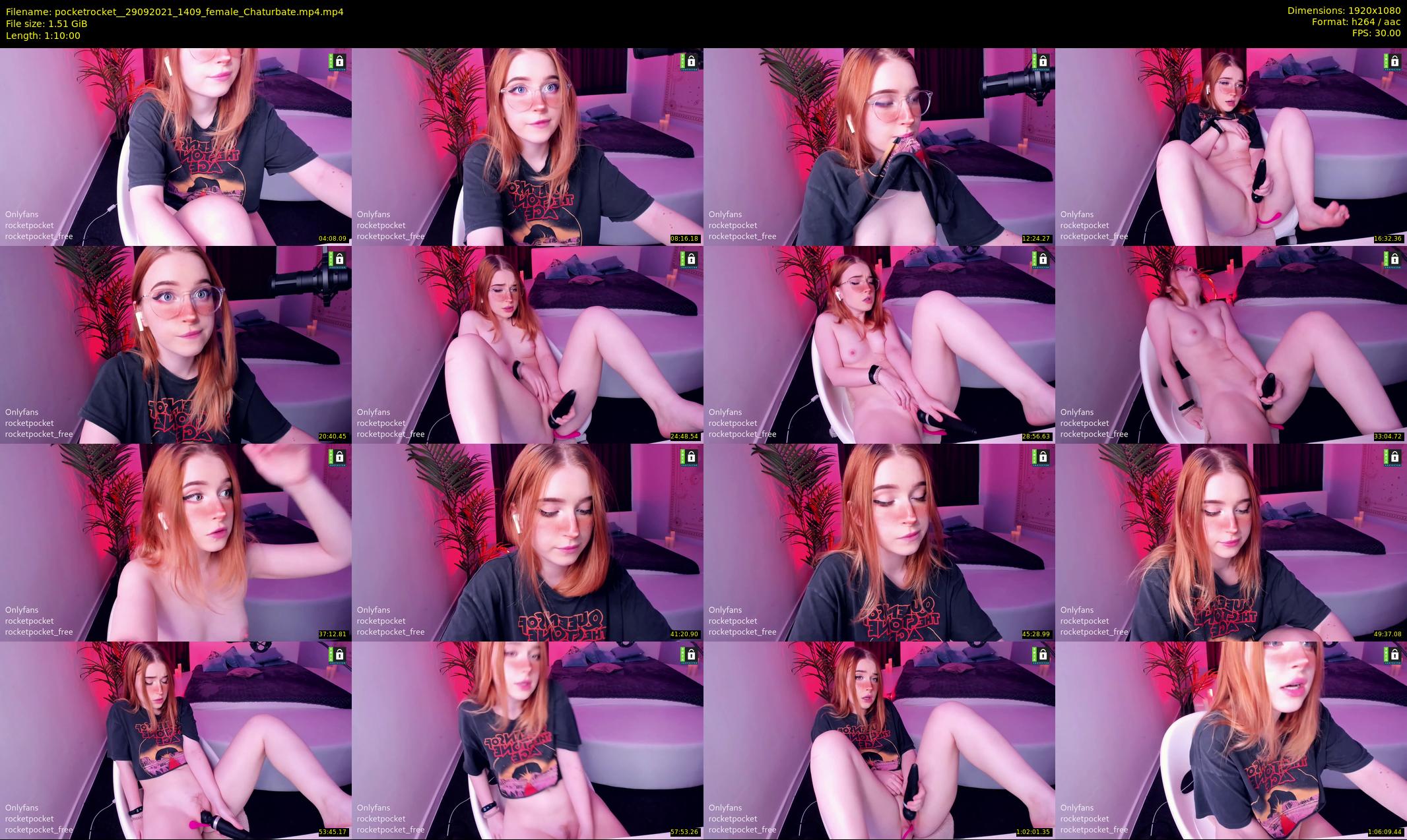 pocketrocket_ — 70 minute Chaturbate female cam show recording, 1080p, Sep 29, 2021