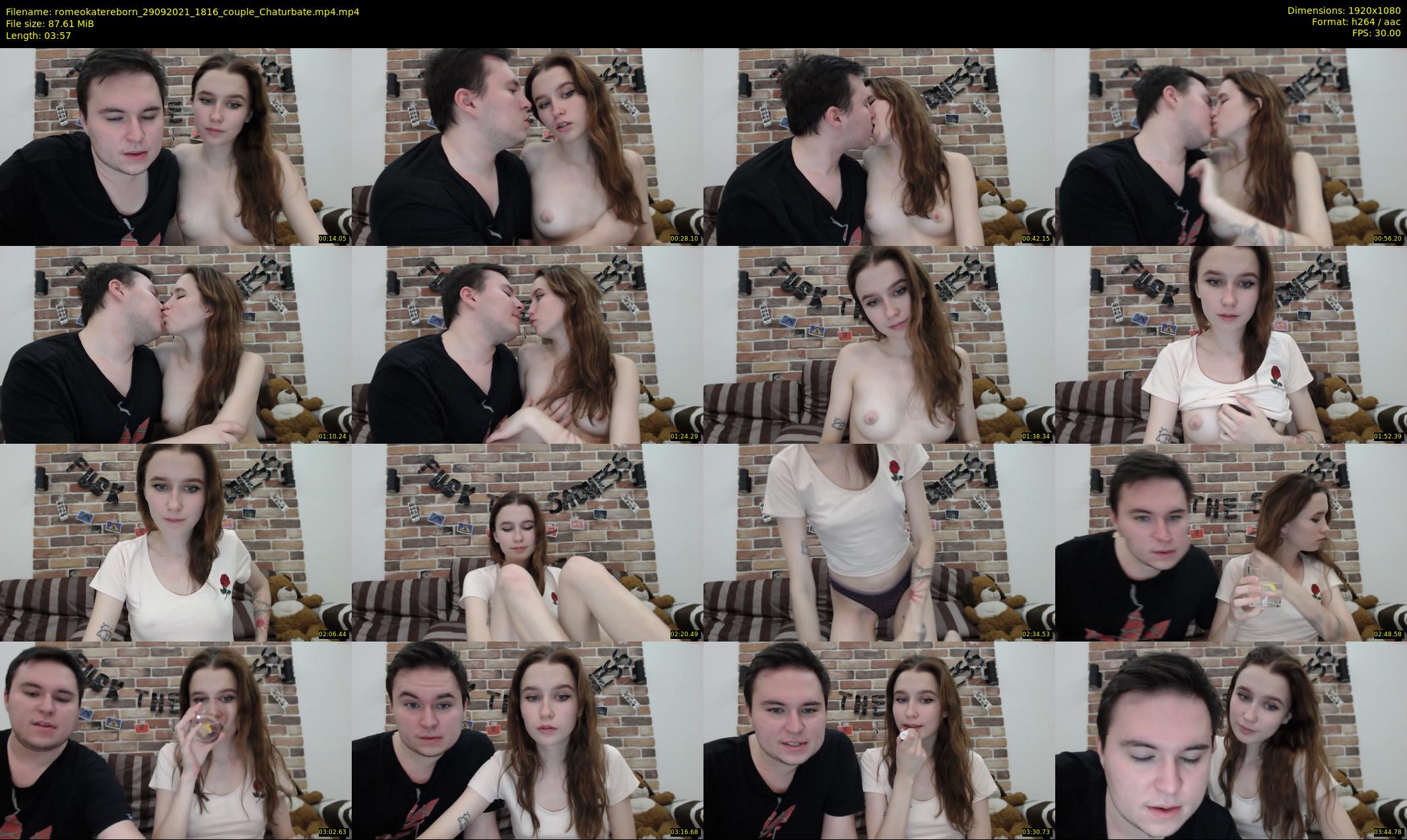 romeokatereborn — 4 minute Chaturbate couple cam show recording, 1080p, Sep 29, 2021