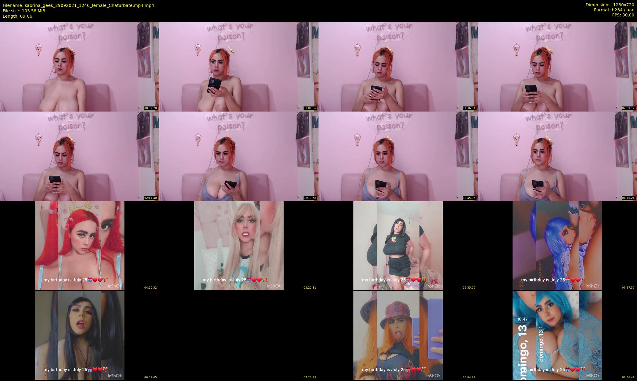 sabrina_geek — 10 minute Chaturbate female cam show recording, 720p, Sep 29, 2021
