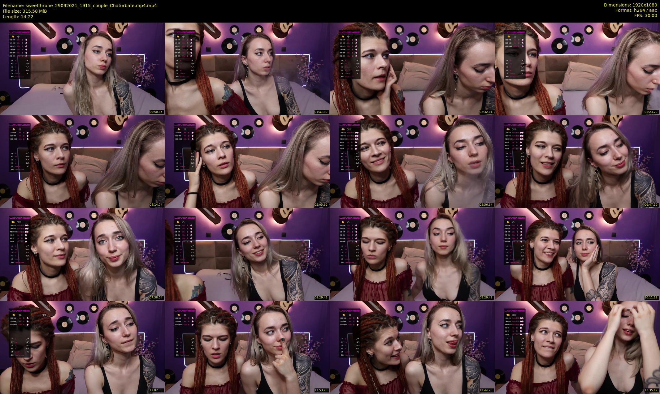 sweetthrone — 15 minute Chaturbate couple cam show recording, 1080p, Sep 29, 2021