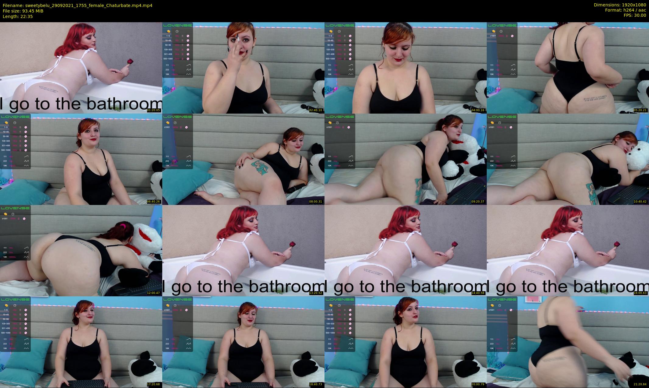 sweetybelu — 23 minute Chaturbate female cam show recording, 1080p, Sep 29, 2021
