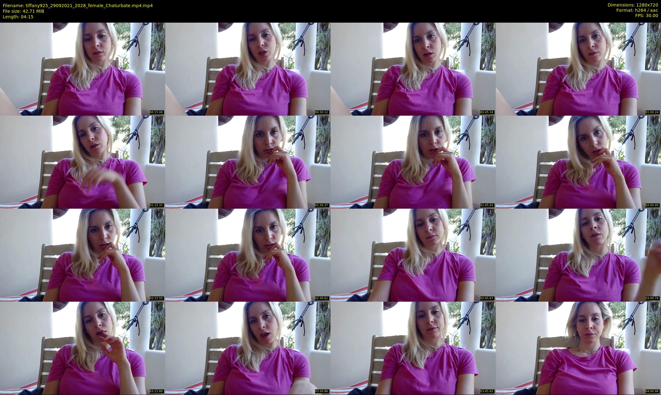 tiffany925 — 5 minute Chaturbate female cam show recording, 720p, Sep 29, 2021