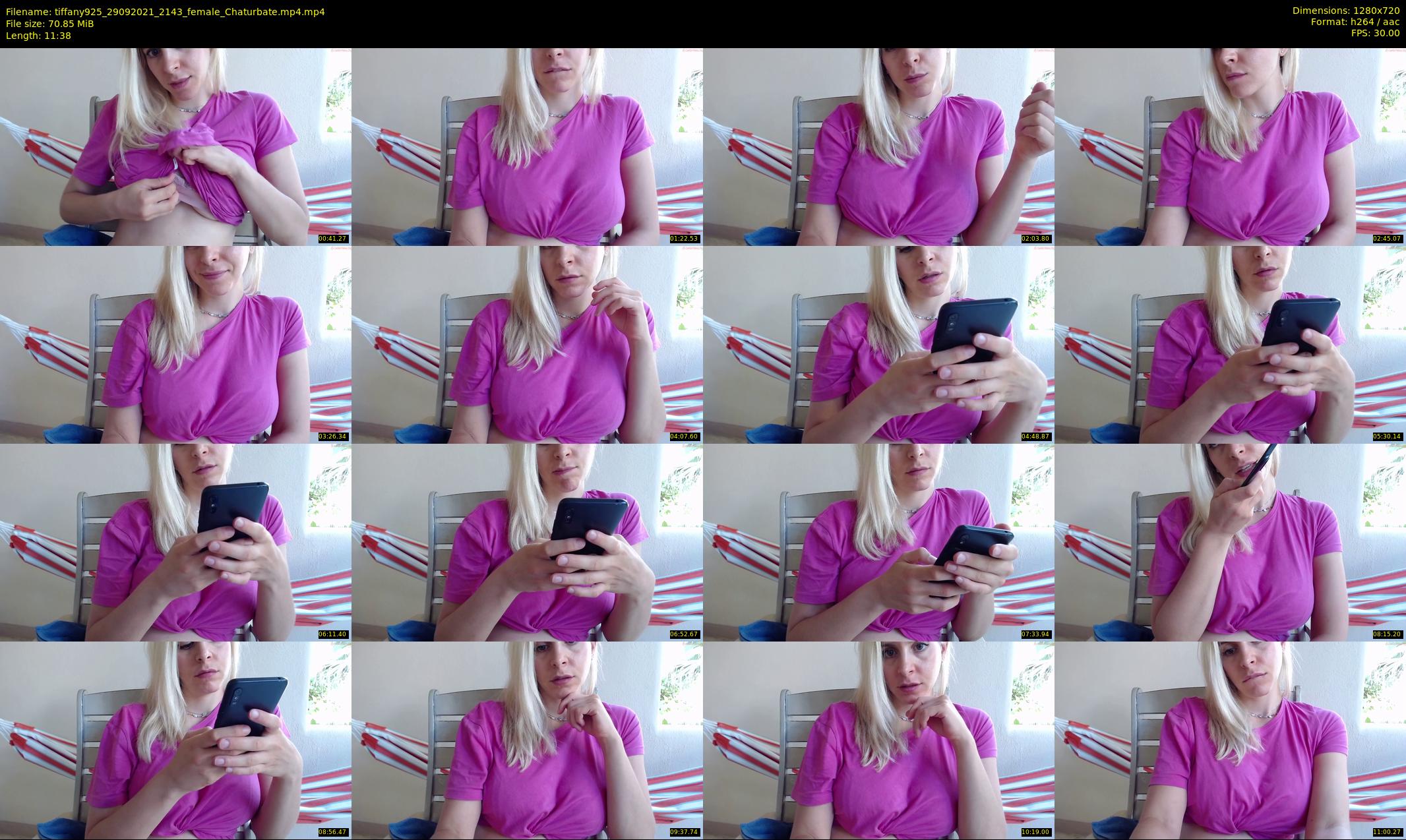 tiffany925 — 12 minute Chaturbate female cam show recording, 720p, Sep 29, 2021