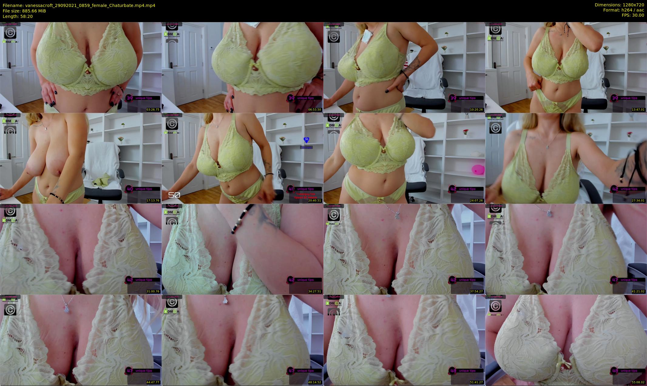 vanessacroft — 59 minute Chaturbate female cam show recording, 720p, Sep 29, 2021