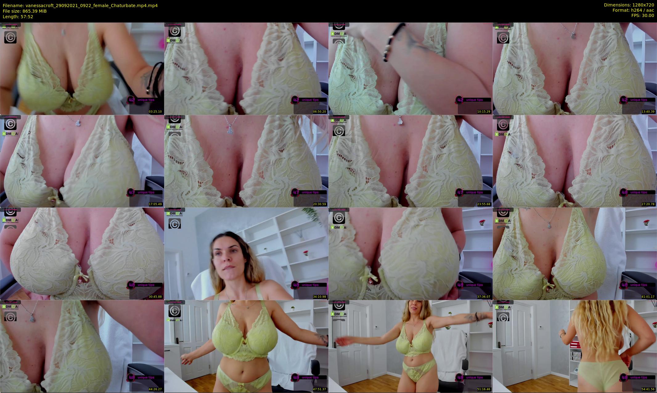 vanessacroft — 58 minute Chaturbate female cam show recording, 720p, Sep 29, 2021